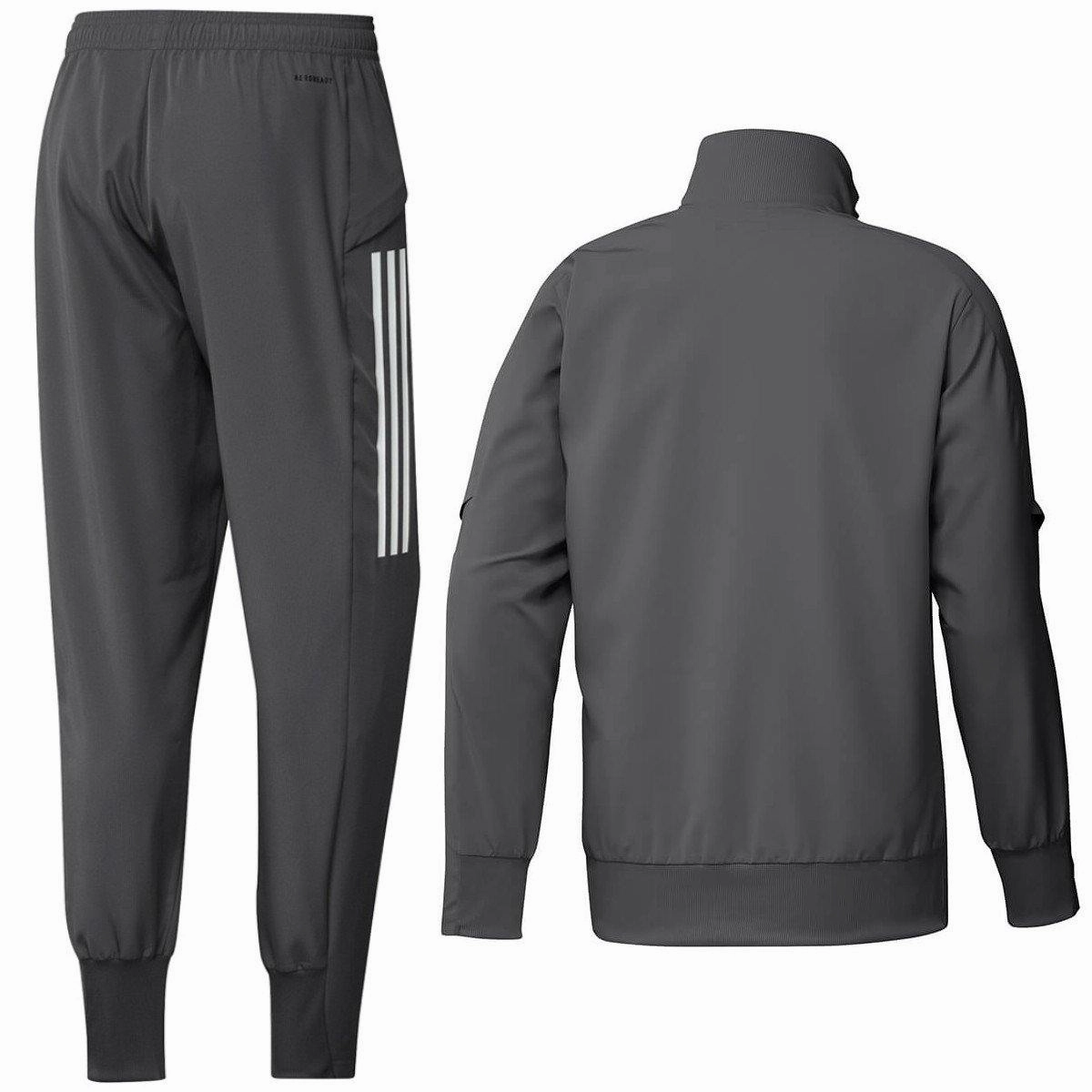 Real Madrid grey presentation soccer tracksuit 2020/21 - Adidas Active Lifestyle Brand