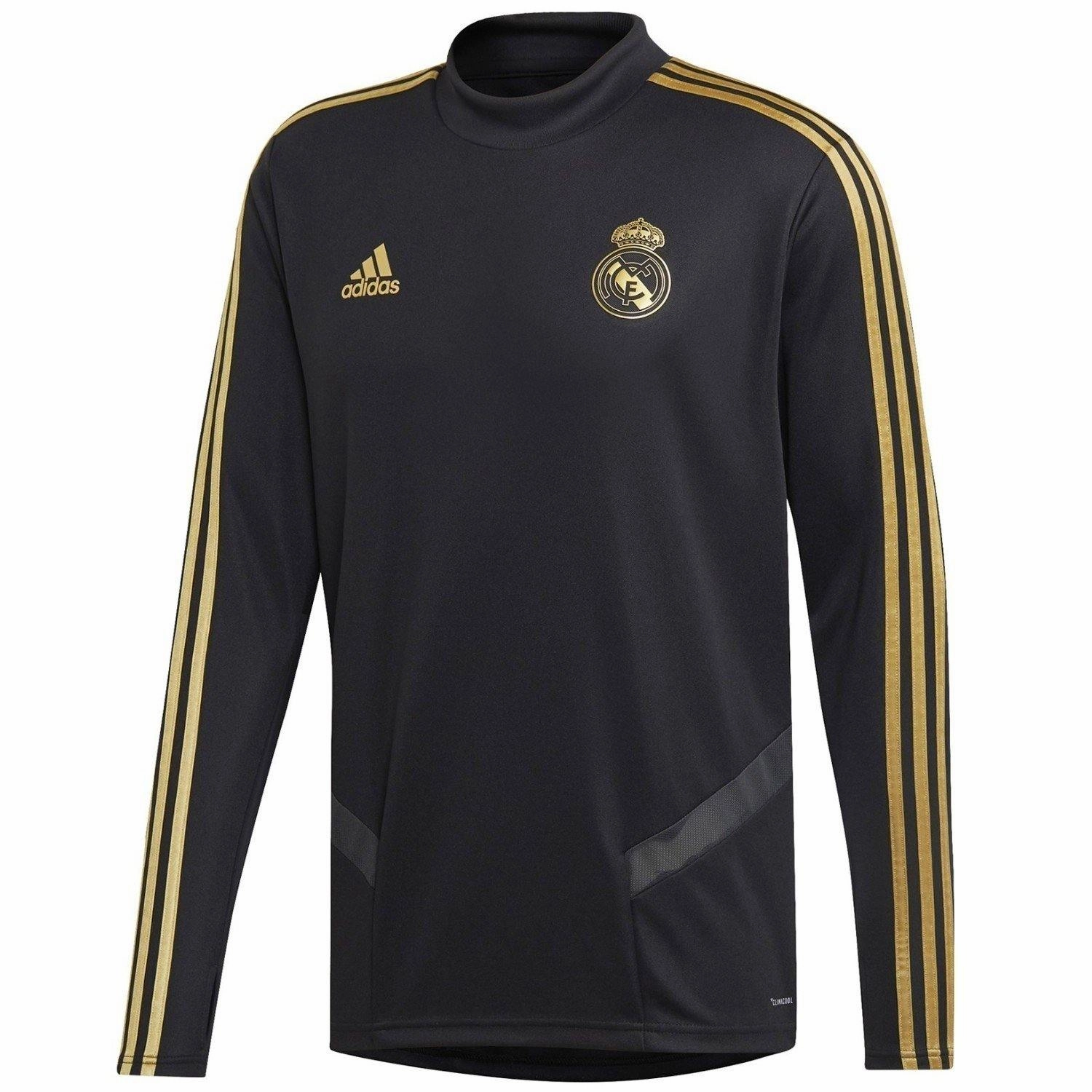 Real Madrid soccer black technical training tracksuit 2019/20 - Adidas Ultimate Wear