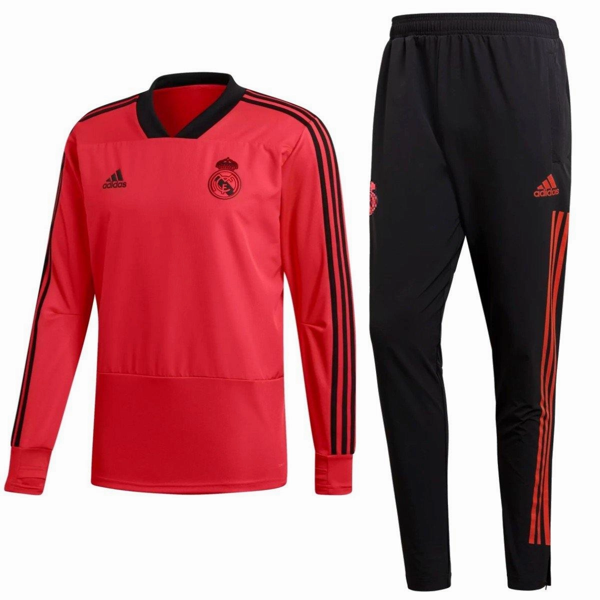 Real Madrid training sweat soccer tracksuit UCL 2018/19 - Adidas EcoFriendlyBlends