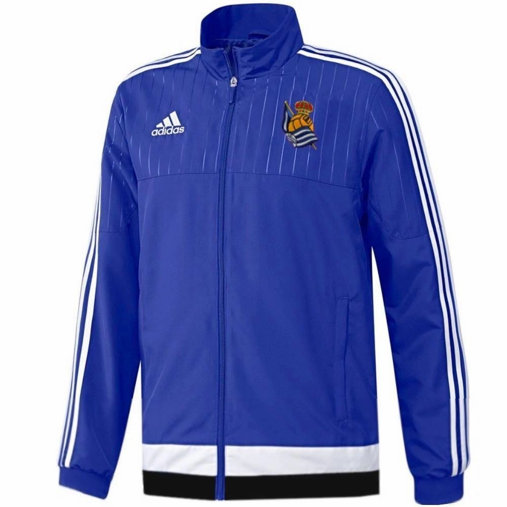 UV Protection Real Sociedad Training/Presentation Soccer Tracksuit 2015/16 - Adidas