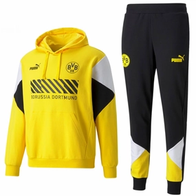 Hydrophobic WaterResistant Coating LowImpactSupport BVB Borussia Dortmund Casual Fans presentation tracksuit 2021/22 - Puma