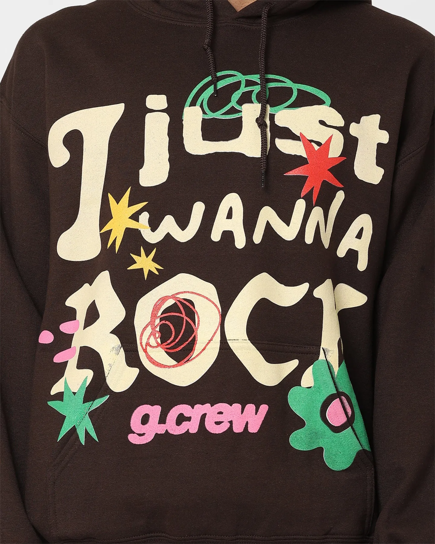 Revolutionize Goat Crew Just Wanna Rock Hoodie Brown