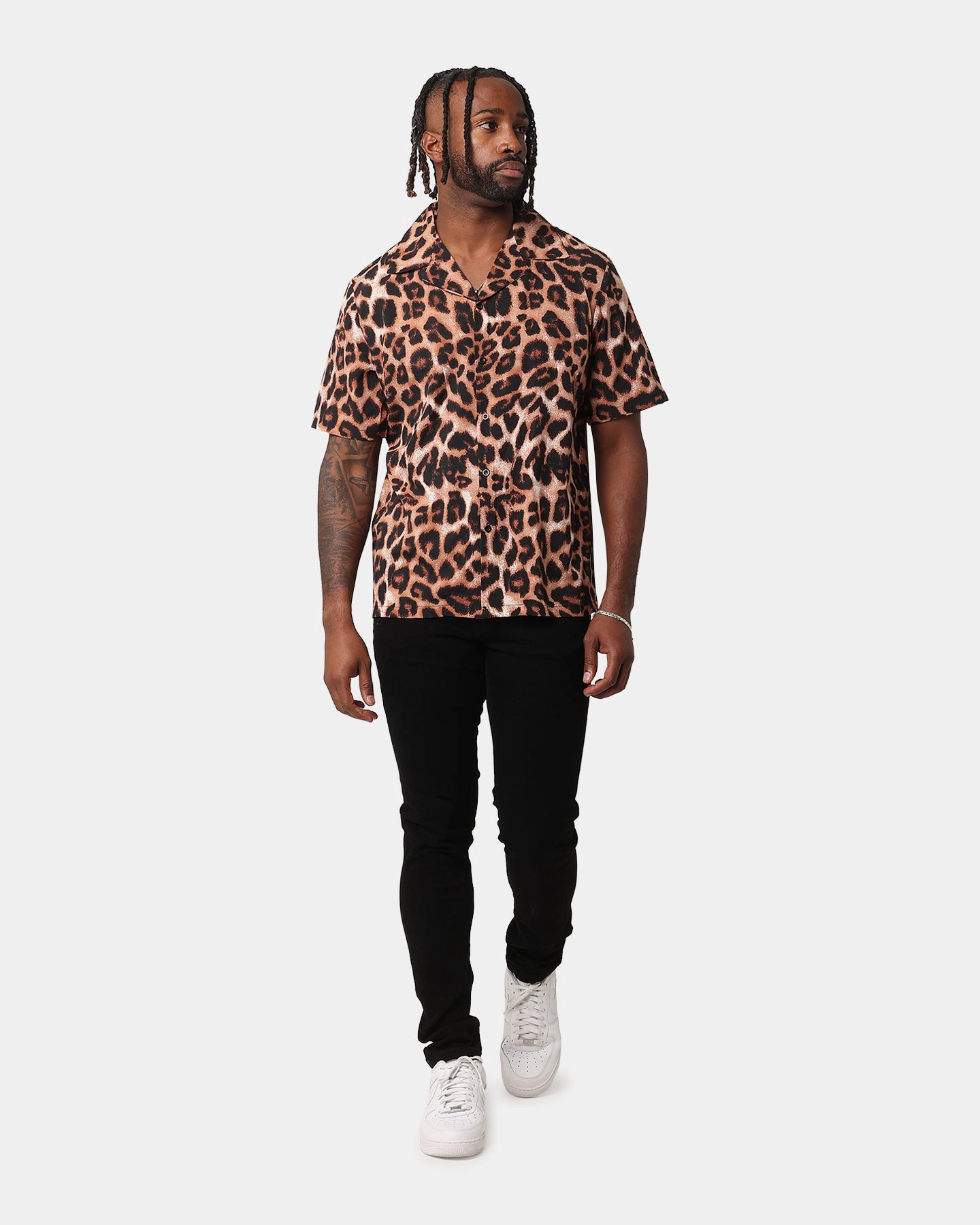 XXIII Leopard Button Up Shirt Leopard Multipurpose Layering Fabric