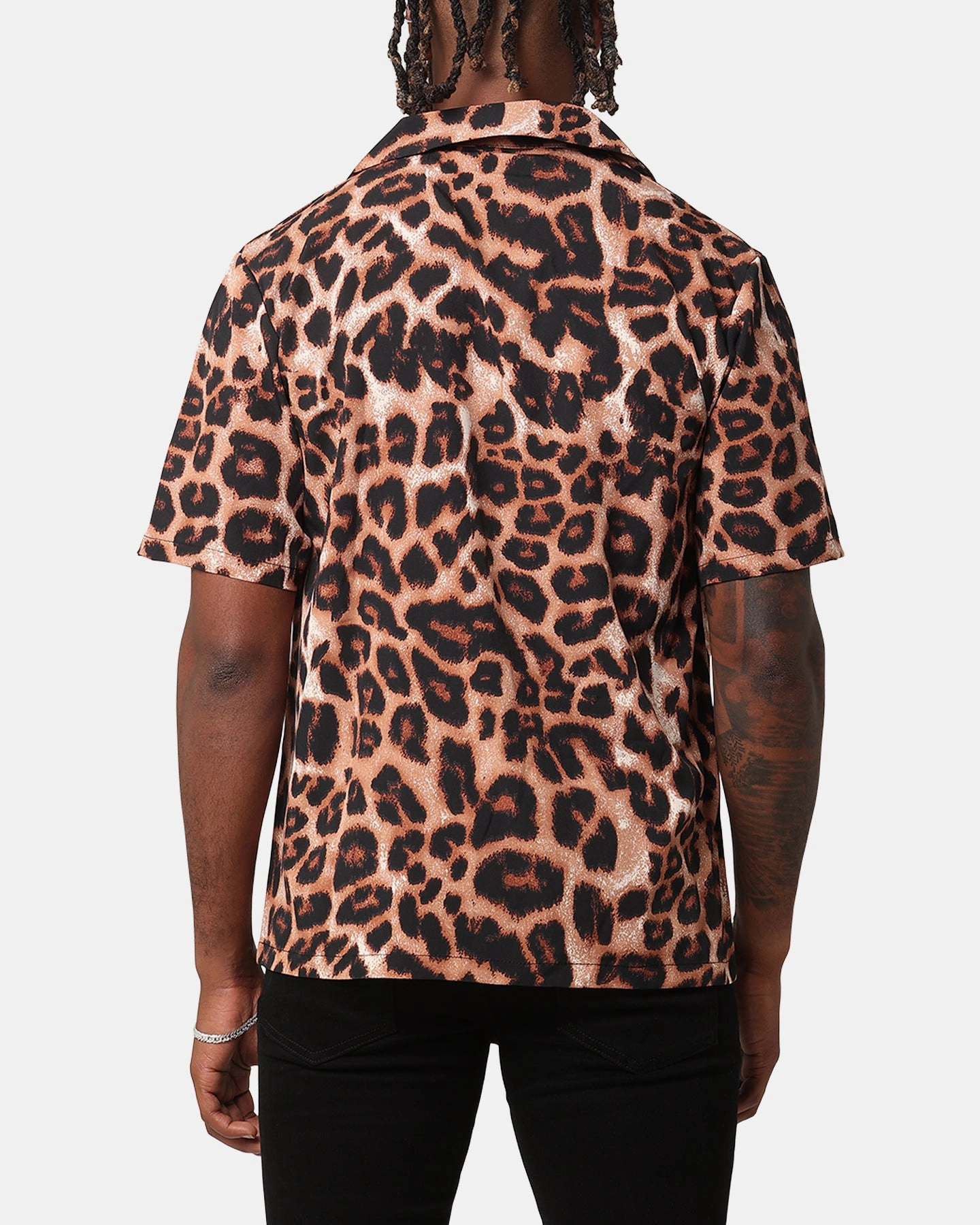 Flex Fit Collar Beach Wear XXIII Leopard Button Up Shirt Leopard