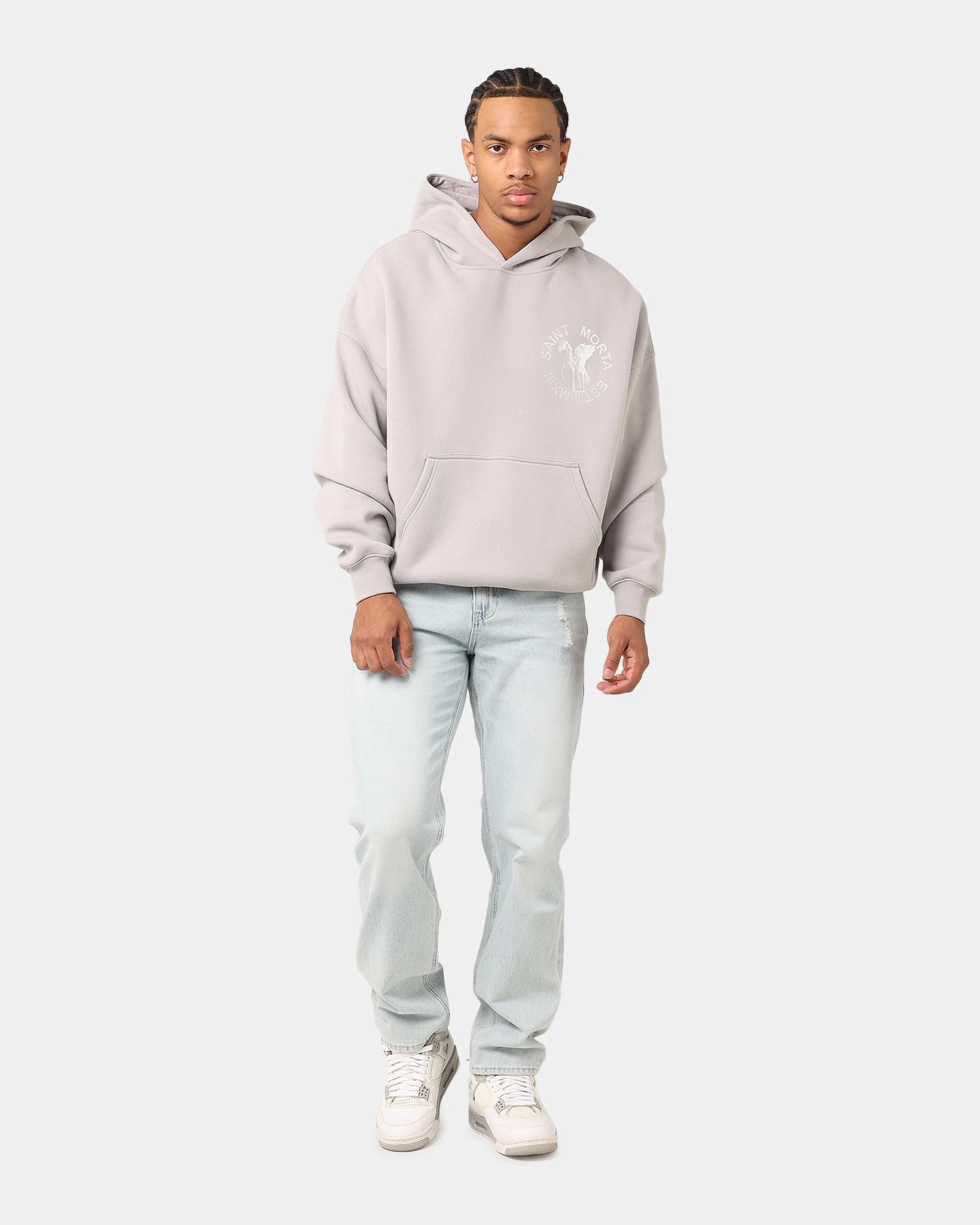 Saint Morta Pegasus Premium Hoodie Grey Convertible Design