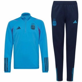 Kids - Argentina training technical soccer tracksuit 2022/23 - Adidas FadeResistant Color cord venue