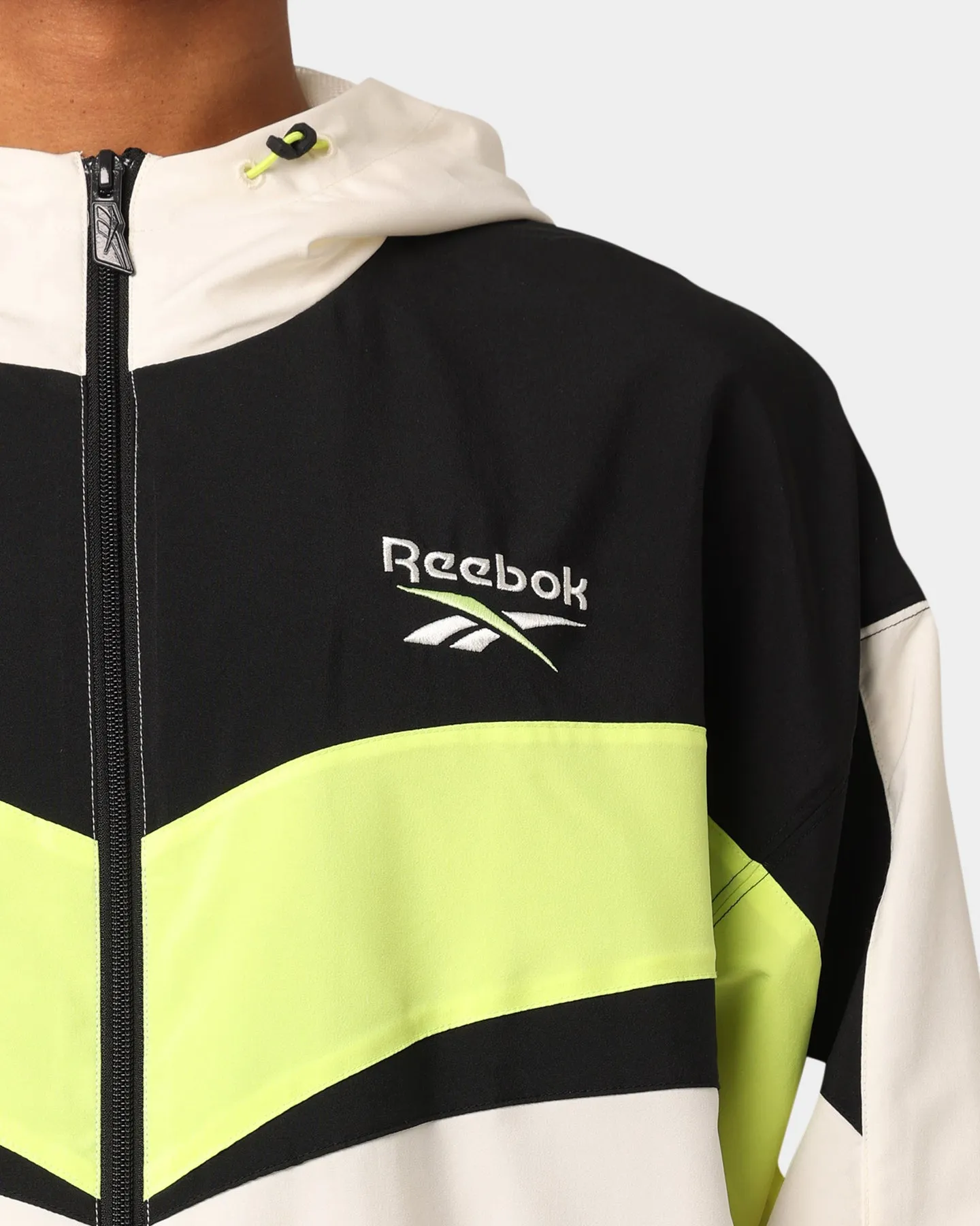 Reebok Classics Vector Windbreaker White/Black/Yellow MoistureWicking