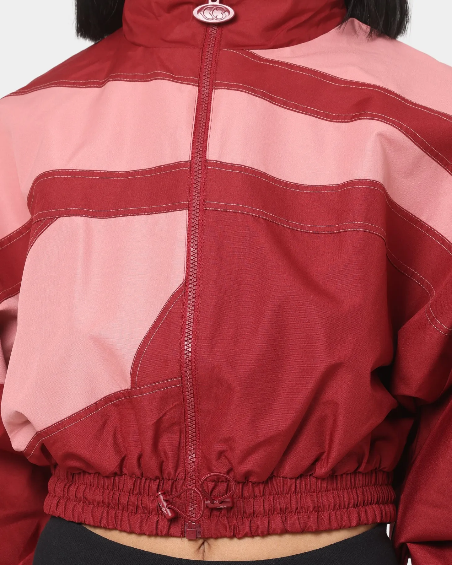 Reebok Women's Cardi B X Reebok Woven Satin Jacket Red evening