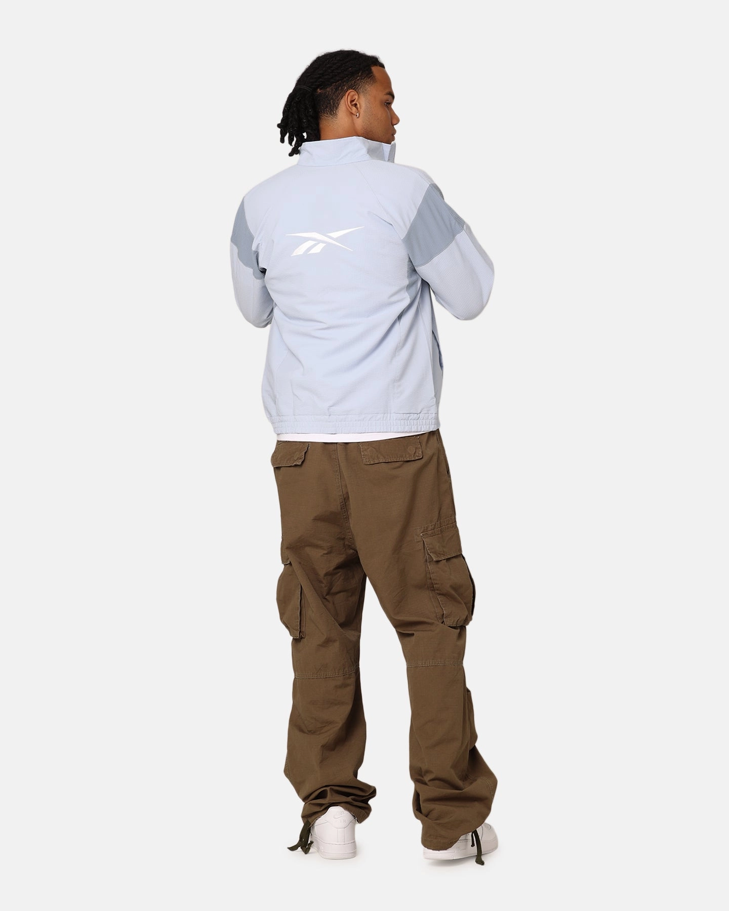 Quality Removable Inner Layer Reebok Classics Court Sport Jacket Pale Blue