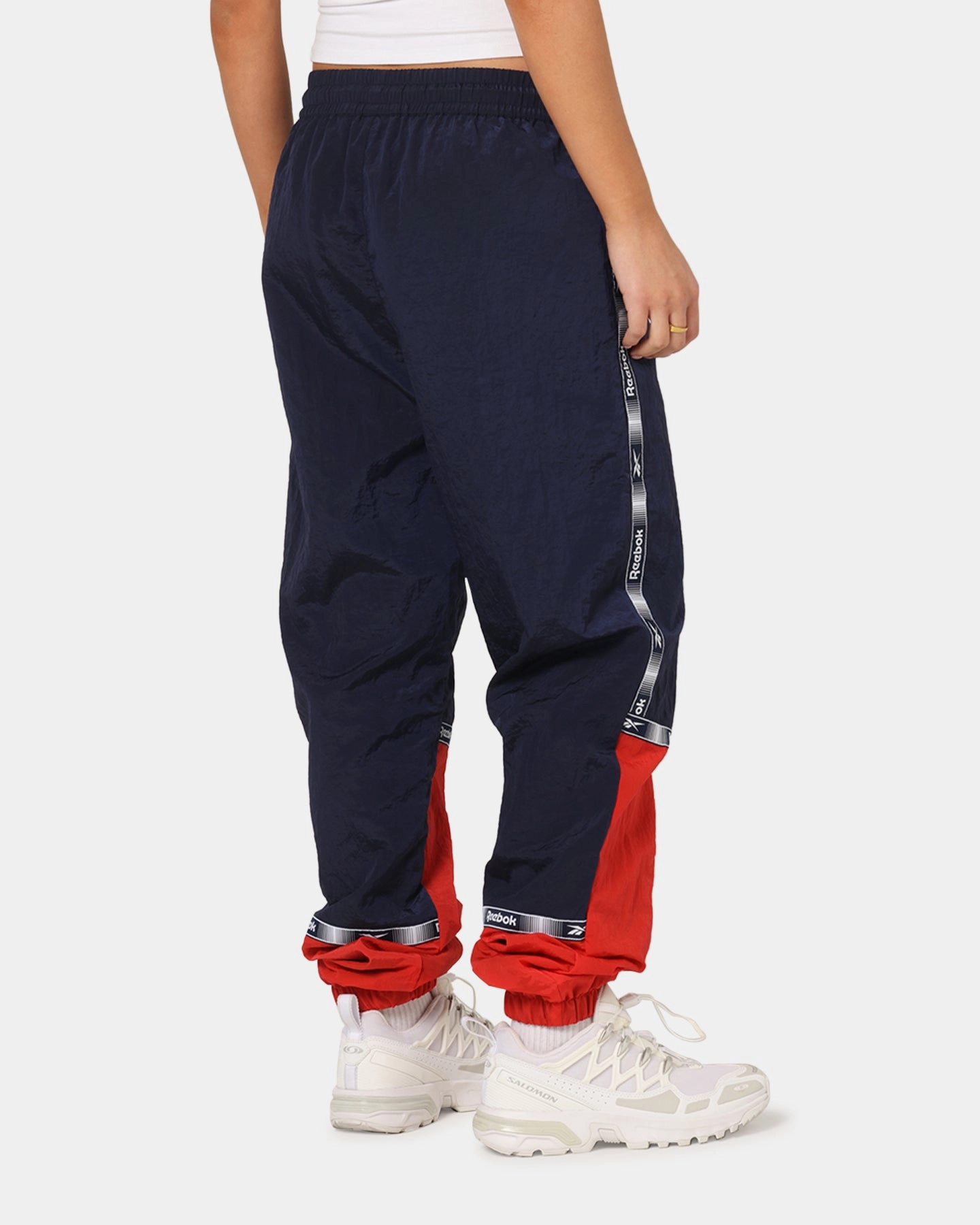 Reebok Colour Block Joggers Navy/Red Layering Essential