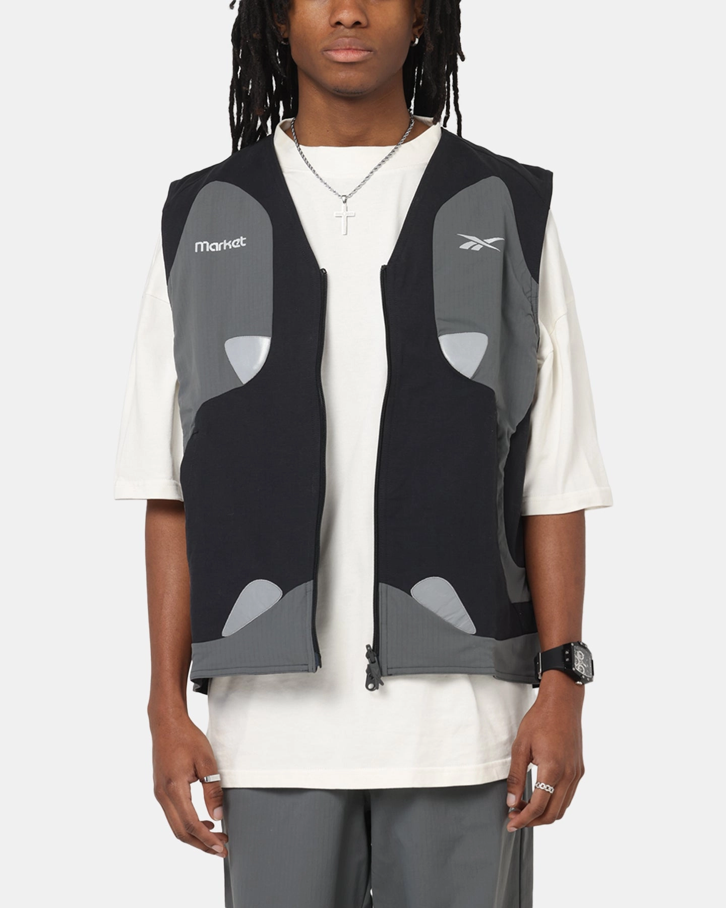 Street Edge Hiking Gear Reebok X Market Reversible Vest Black/Silver