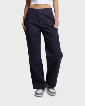 HUF Women's Double Knee Cargo Pants Navy Tagless label