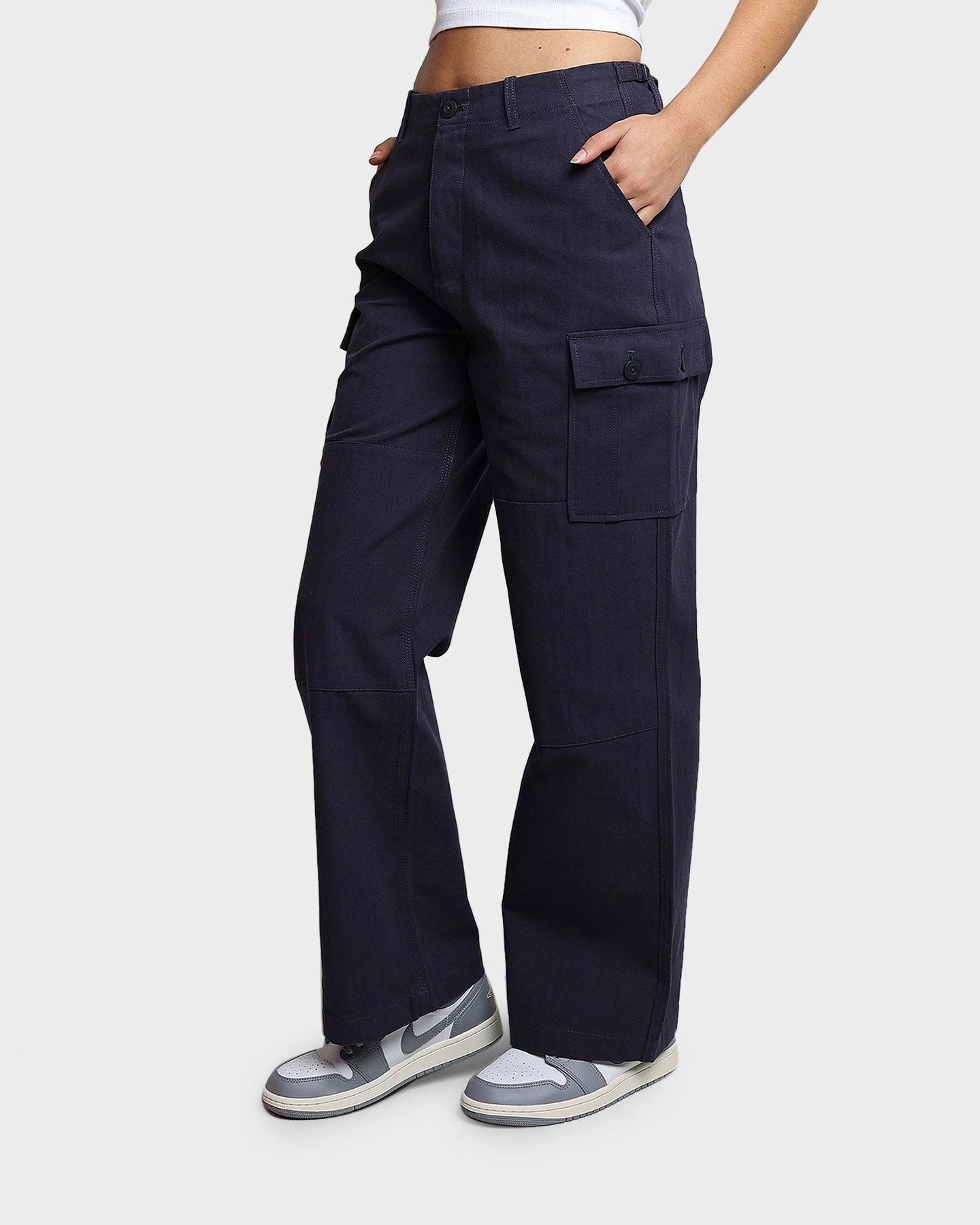HUF Women's Double Knee Cargo Pants Navy RegularFit