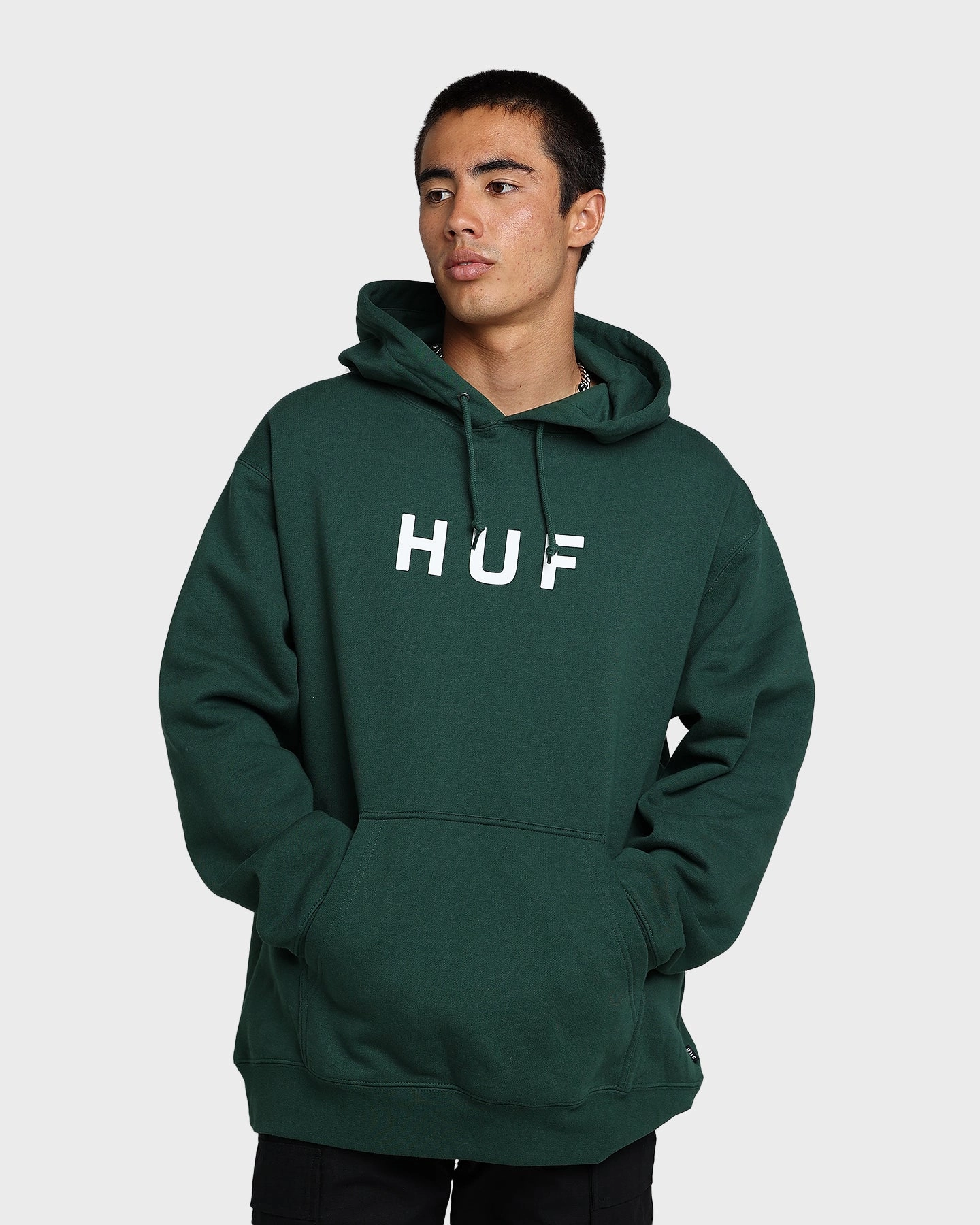 Trilby Sale HUF Essentials OG Logo Hoodie Forest Green