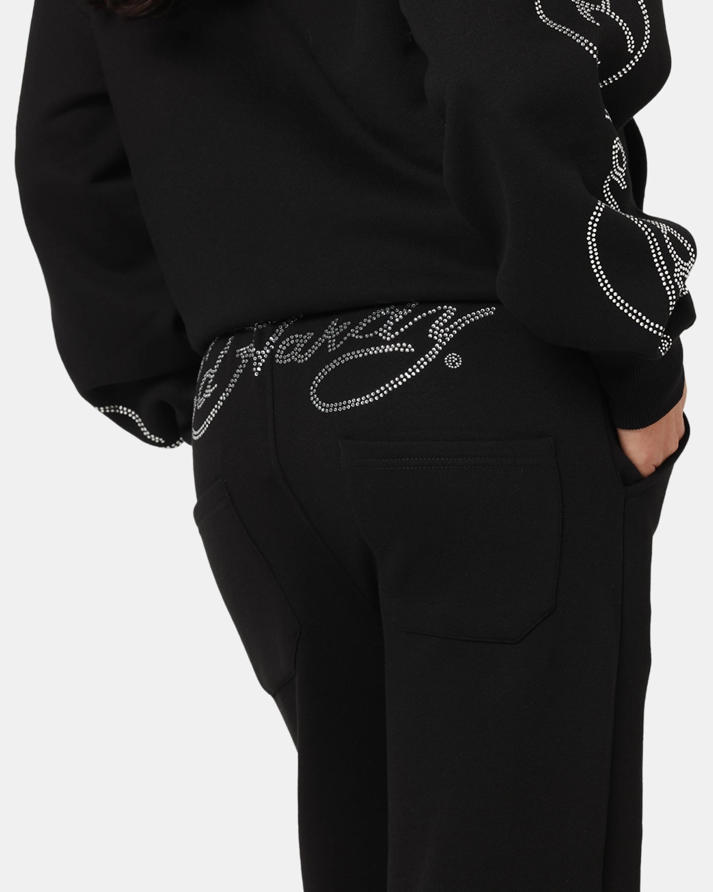 Ed Hardy Trinity Sweatpants Black Durable Hem Urban Style