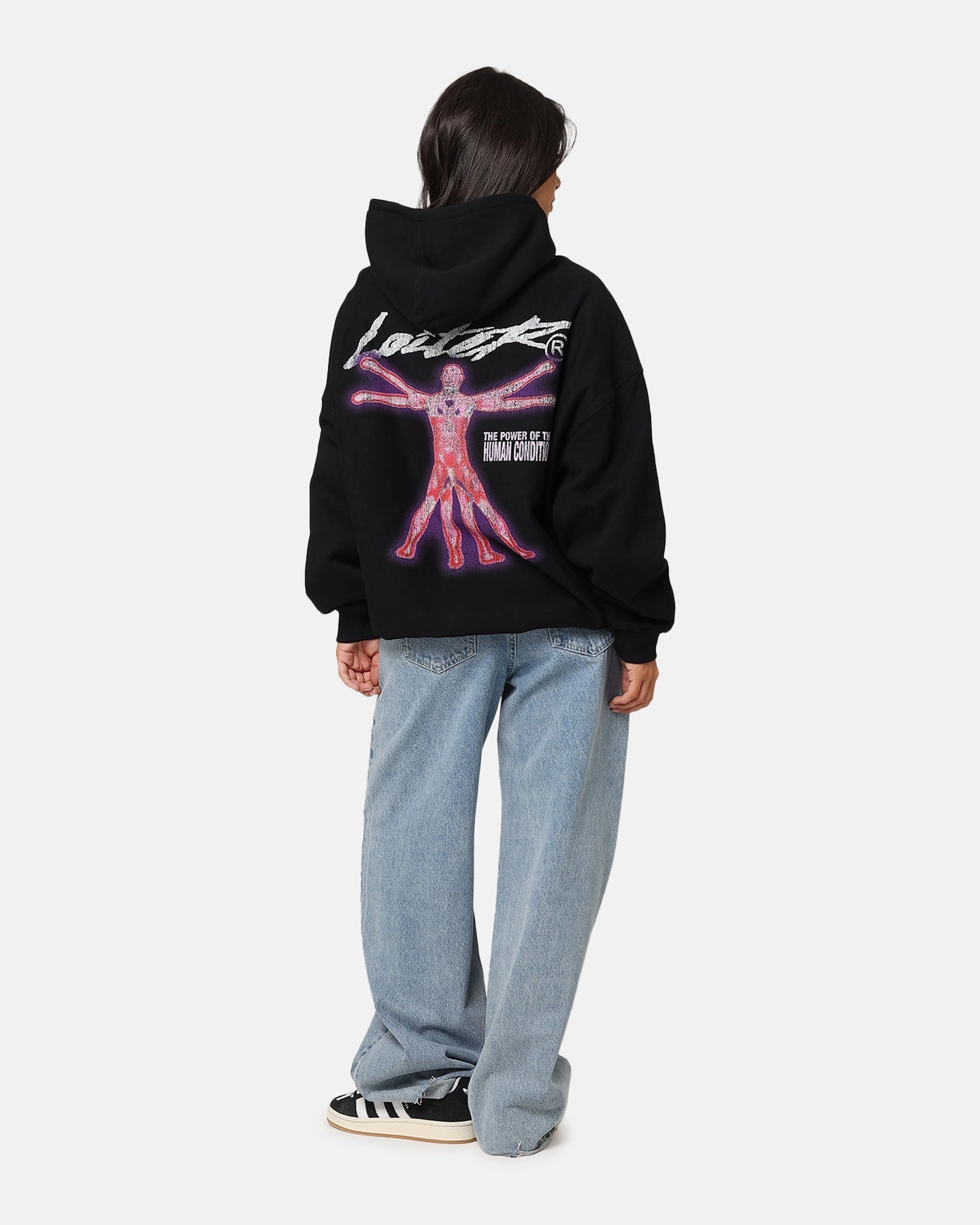 Loiter Human Condition Hoodie Black standard size city break