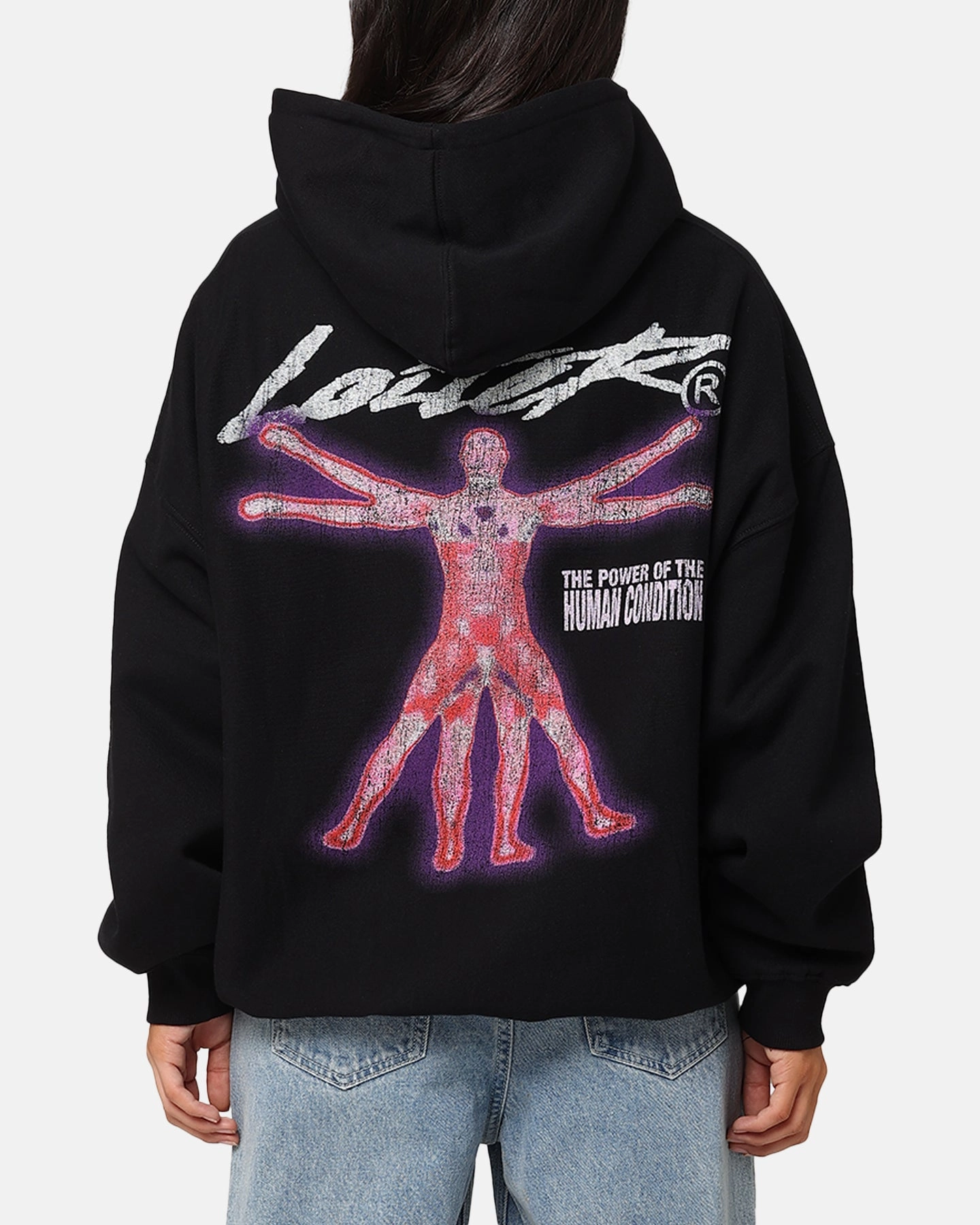 Loiter Human Condition Hoodie Black Teflon Coated Fabric Dry Touch