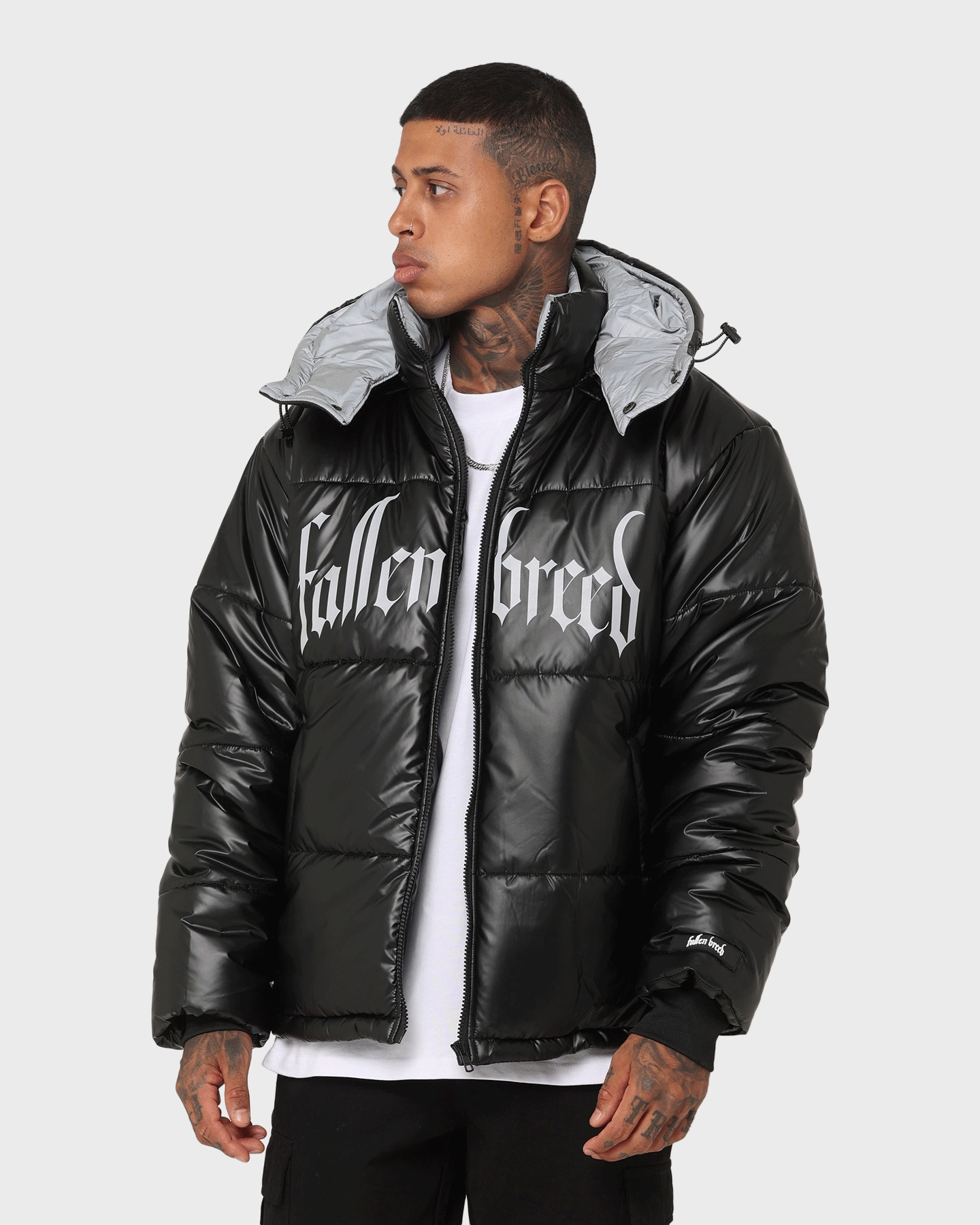 Fallen Breed Logo Puffer Jacket Black Halloween costume birthday celebration