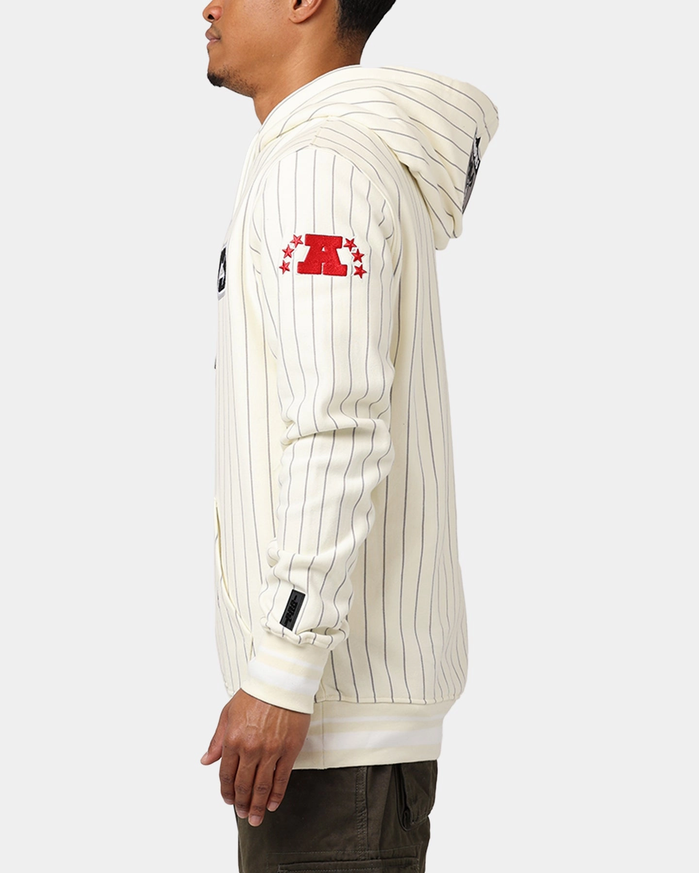 Pro Standard Las Vegas Raiders Pinstripe Hoodie Eggshell/Yellow Budget - friendly All Day Use