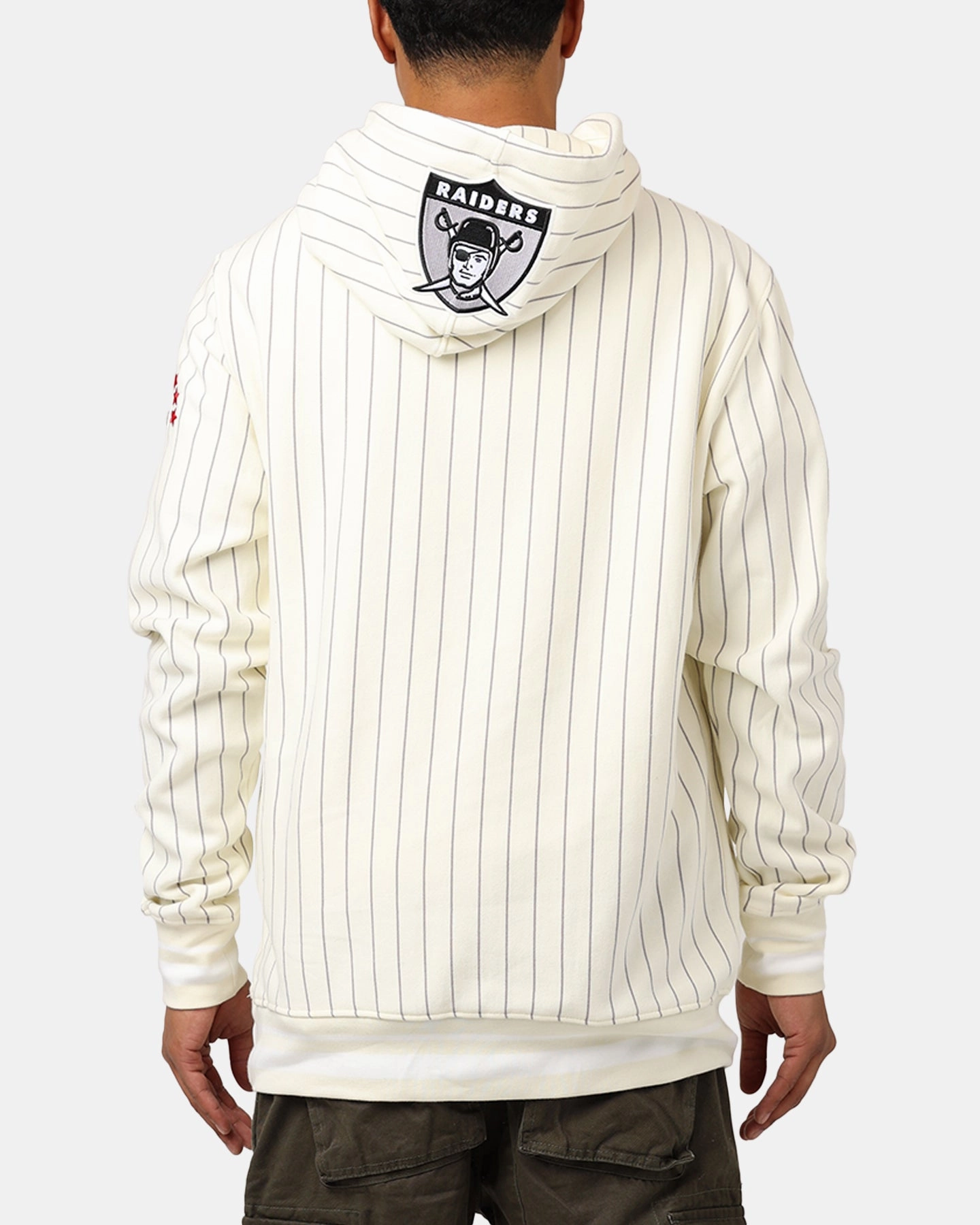 Pro Standard Las Vegas Raiders Pinstripe Hoodie Eggshell/Yellow Secure