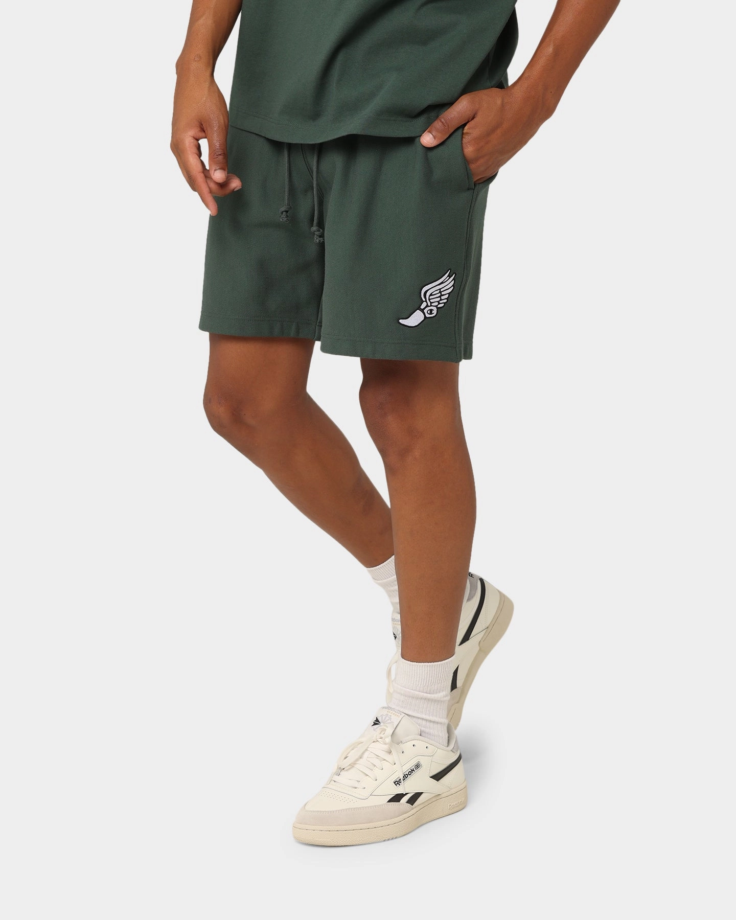 Champion Reverse Weave Track Logo Shorts Metaphor Snag Free Design Adaptive Tension Control