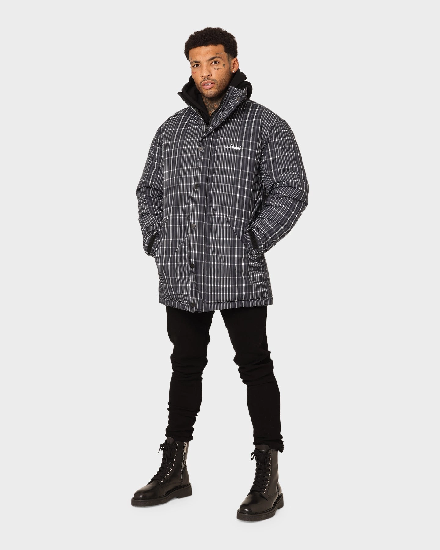 Saint Morta Mercy Merci Plaid Jacket Black Observe Mark