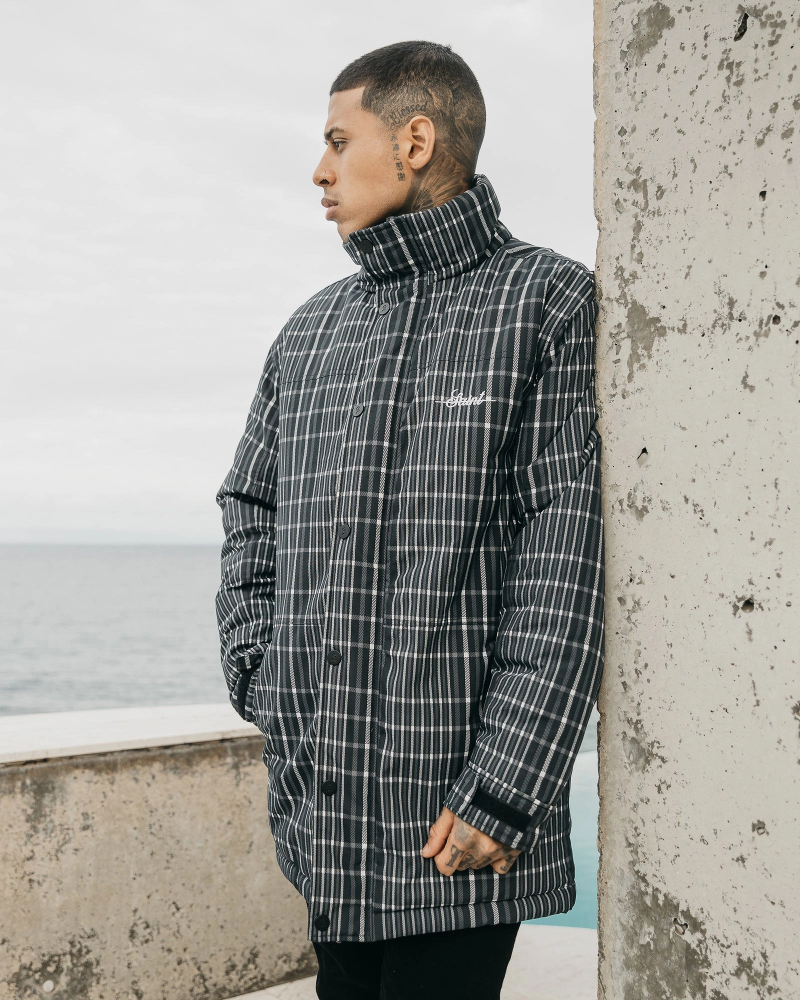 Saint Morta Mercy Merci Plaid Jacket Black Smart Look