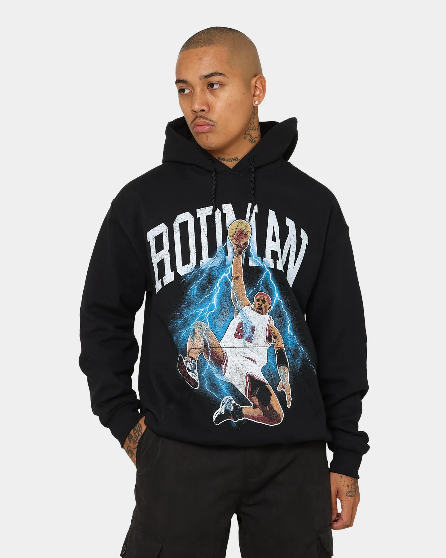 Rodman Brand Rodman Glow Dunk Hoodie Black Weather resistant