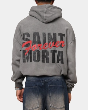 autumn getaway Saint Morta Forever Boxy Hoodie Washed Charcoal