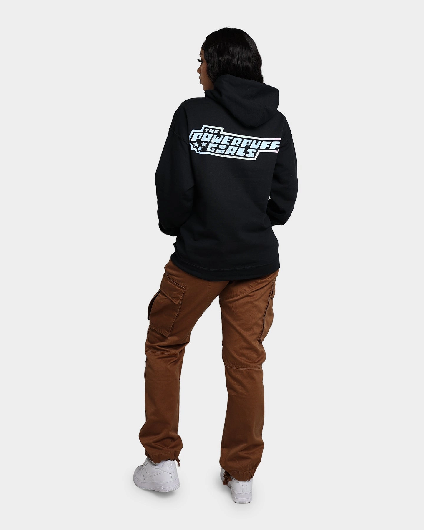 bus ride American Thrift X Powerpuff Girls Powerpuff Grid Logo Hoodie Black