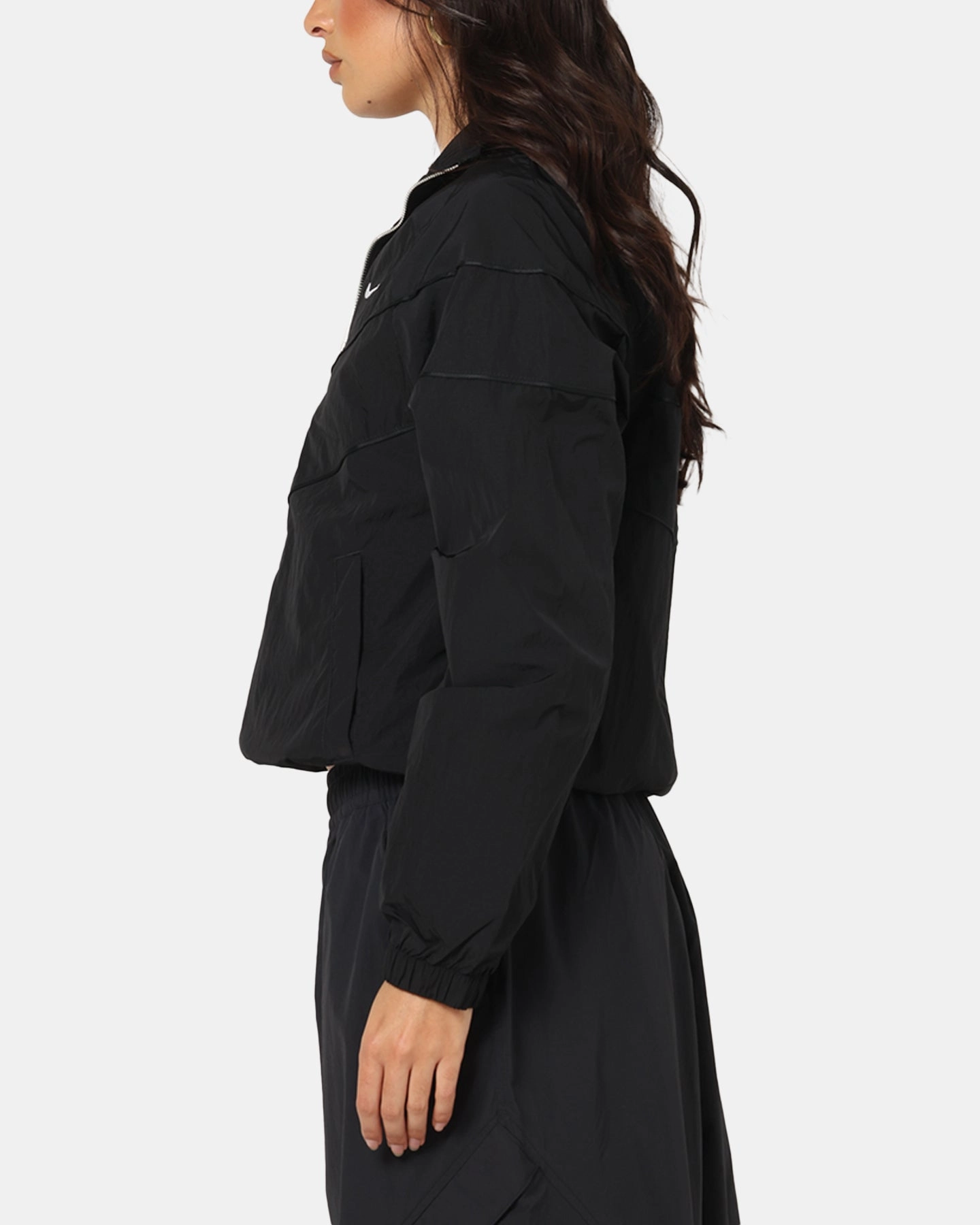 Nike Women's Sportswear Loose UV Woven Full-Zip Jacket Brown/Black Polyester