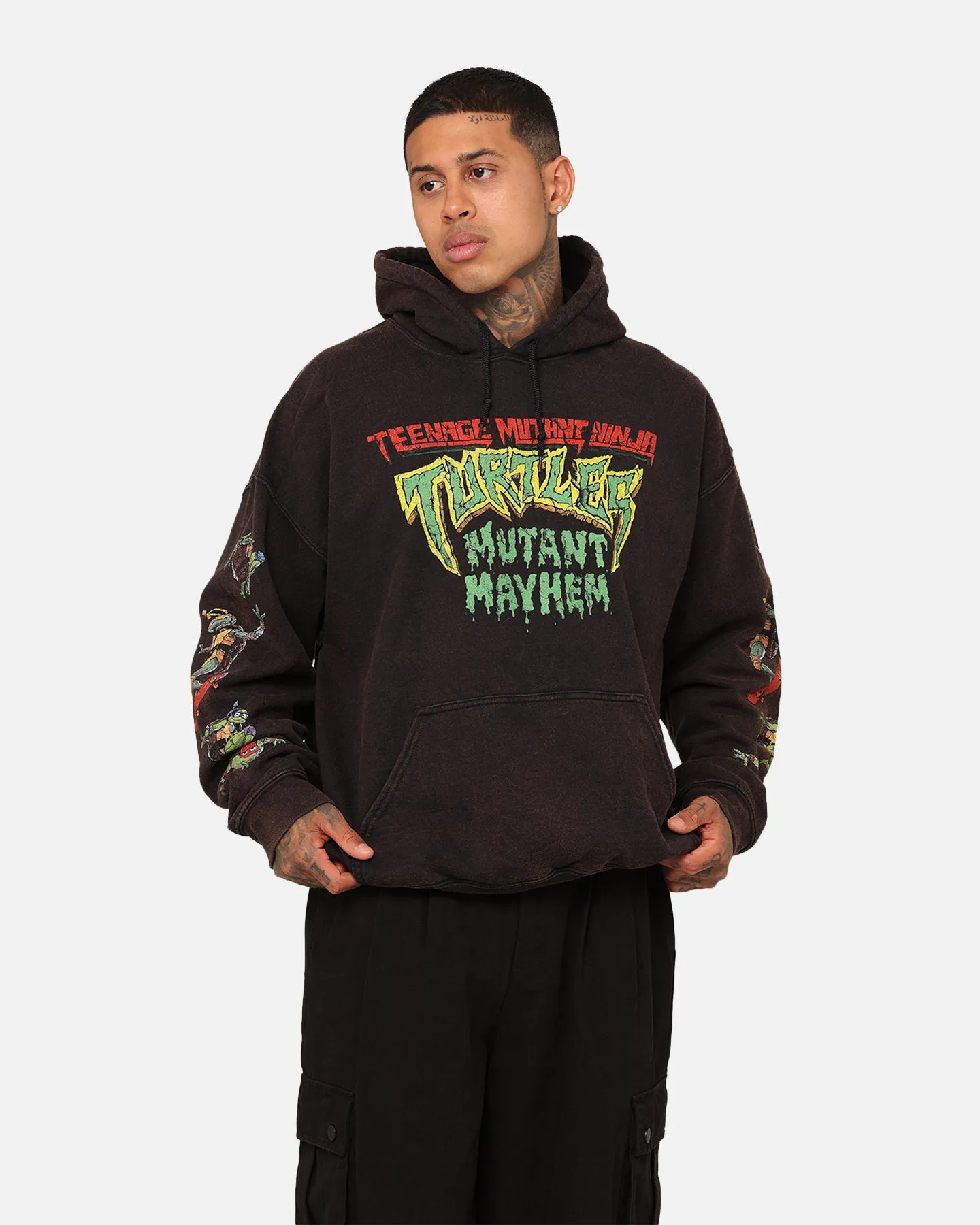 Brand Utility Goat Crew X Teenage Mutant Ninja Turtles Mutant Mayhem Vintage Hoodie Black