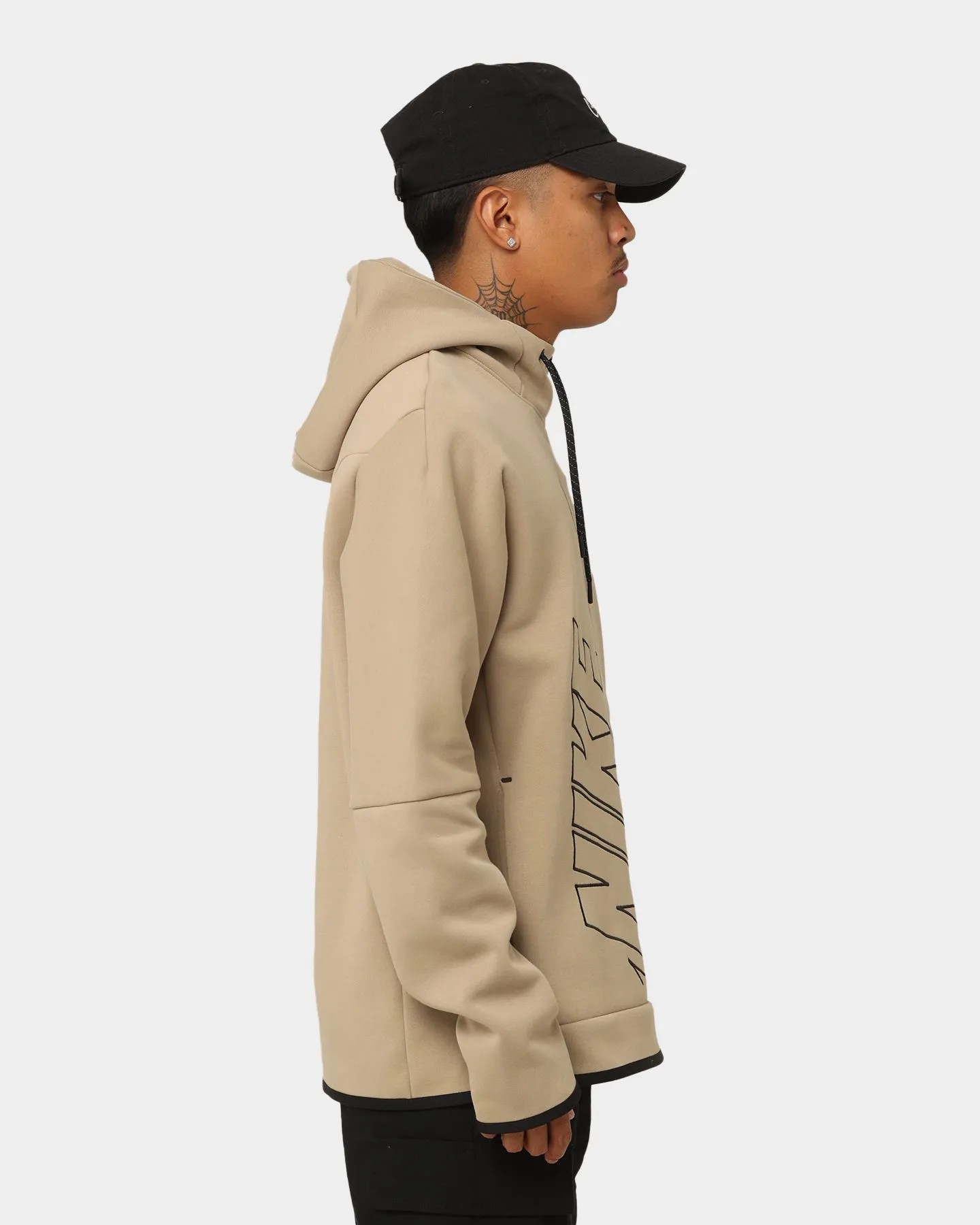Nike Tech Fleece Graphic Pullover Hoodie Khaki/Khaki suitable for sunny days Christmas outfit