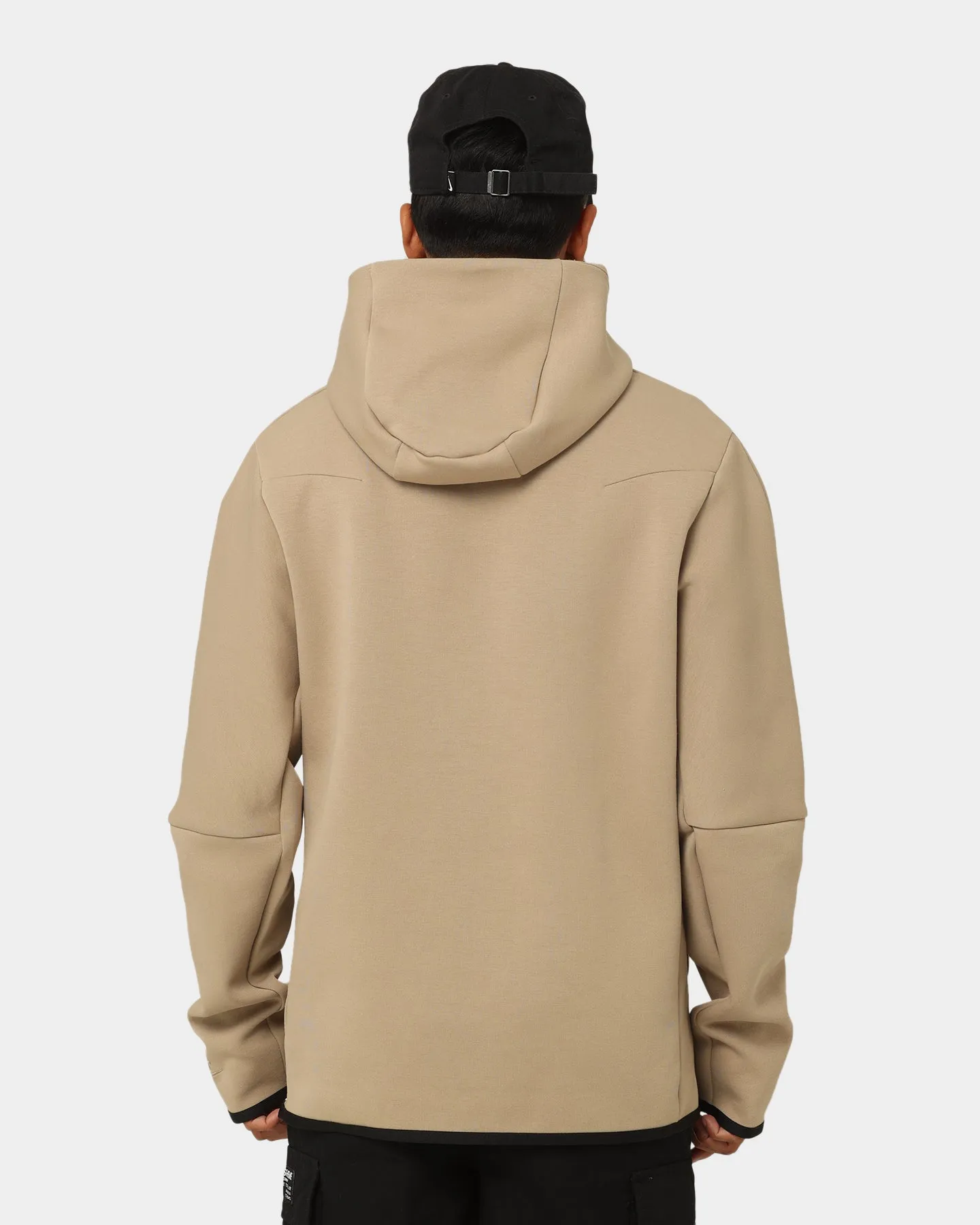 Nike Tech Fleece Graphic Pullover Hoodie Khaki/Khaki Lightweight Fabric
