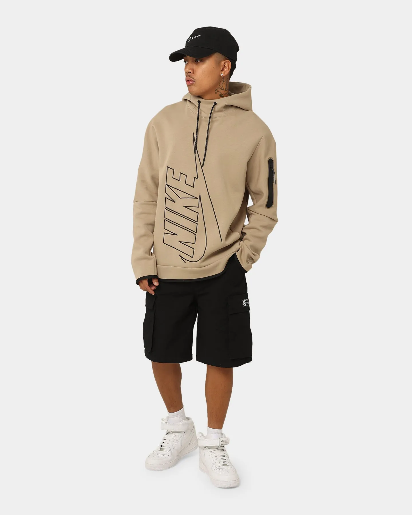 Comfortable fit Cologne Nike Tech Fleece Graphic Pullover Hoodie Khaki/Khaki