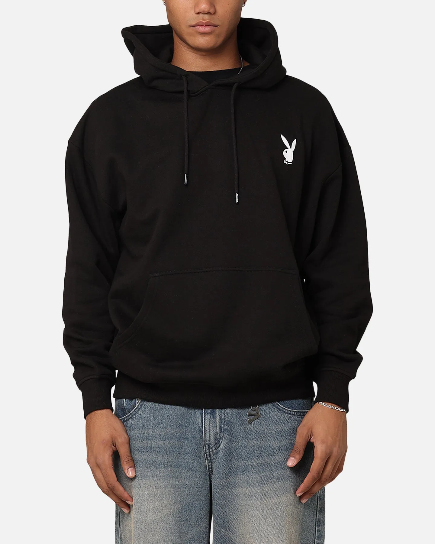 Playboy Logo Lockup Hoodie Black Urban Edge