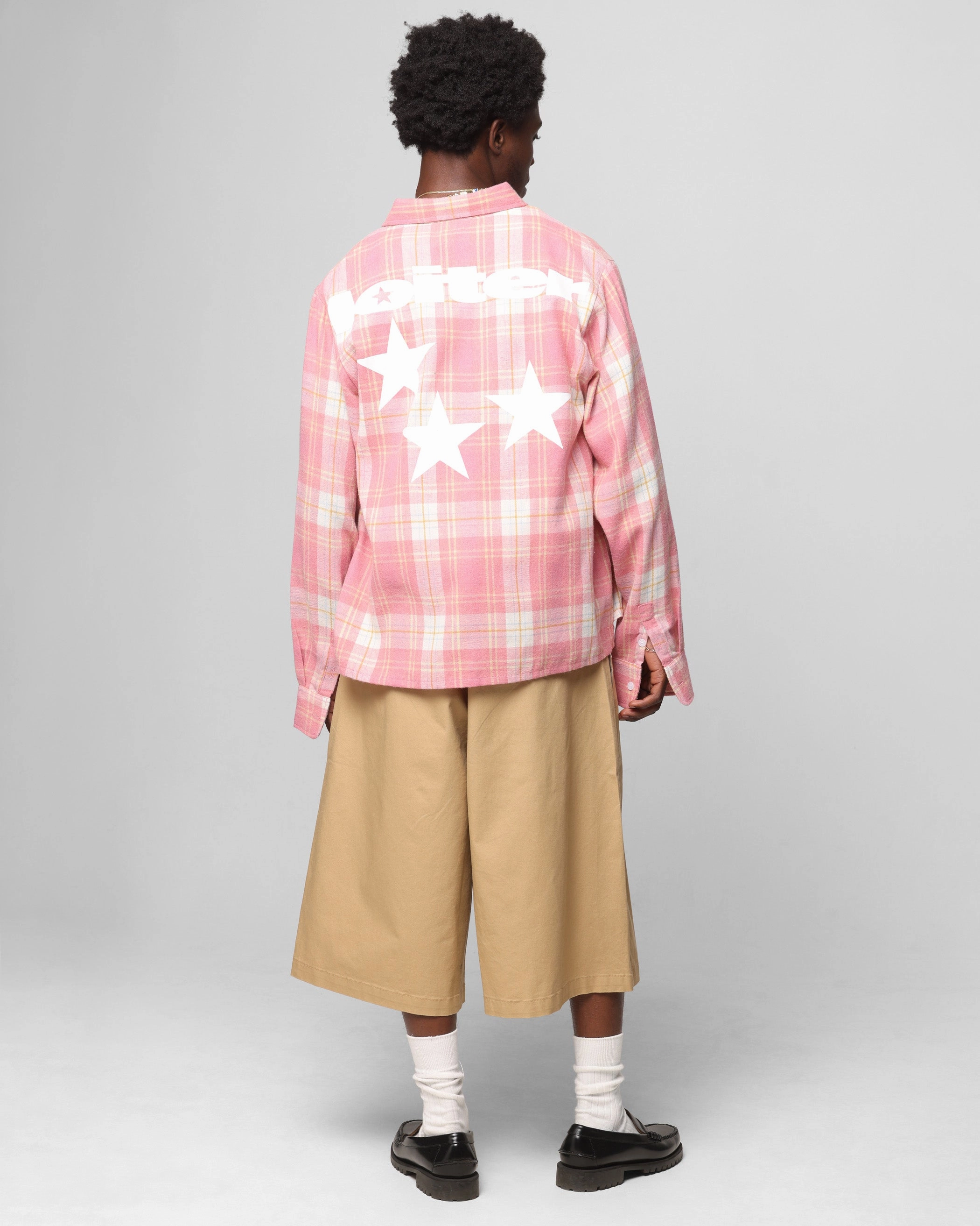 Refined Aesthetic Loiter Solar Button Up Shirt Red Check