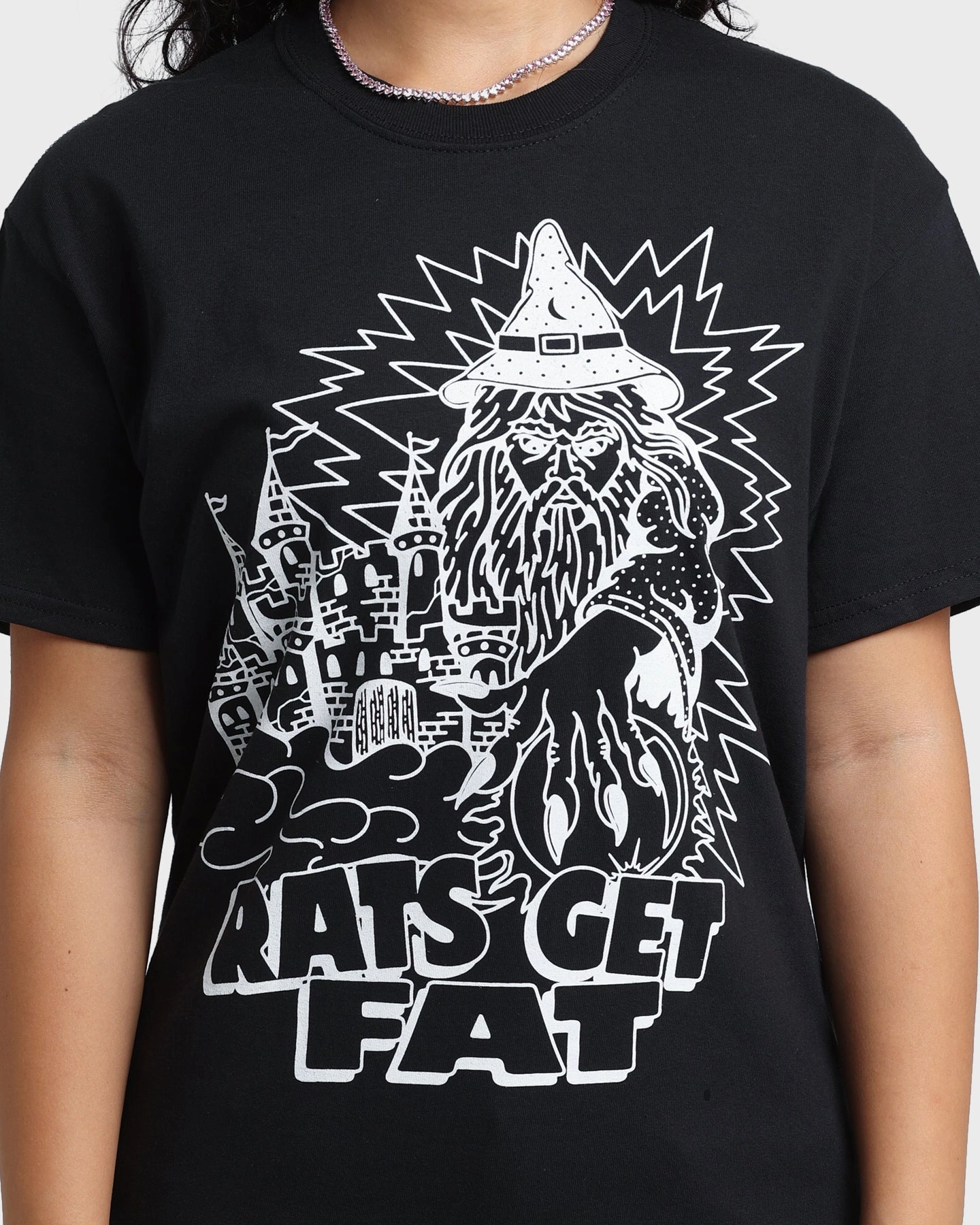 Rats Get Fat Wild Wizard T-Shirt Black City Fashion Animal print wildness