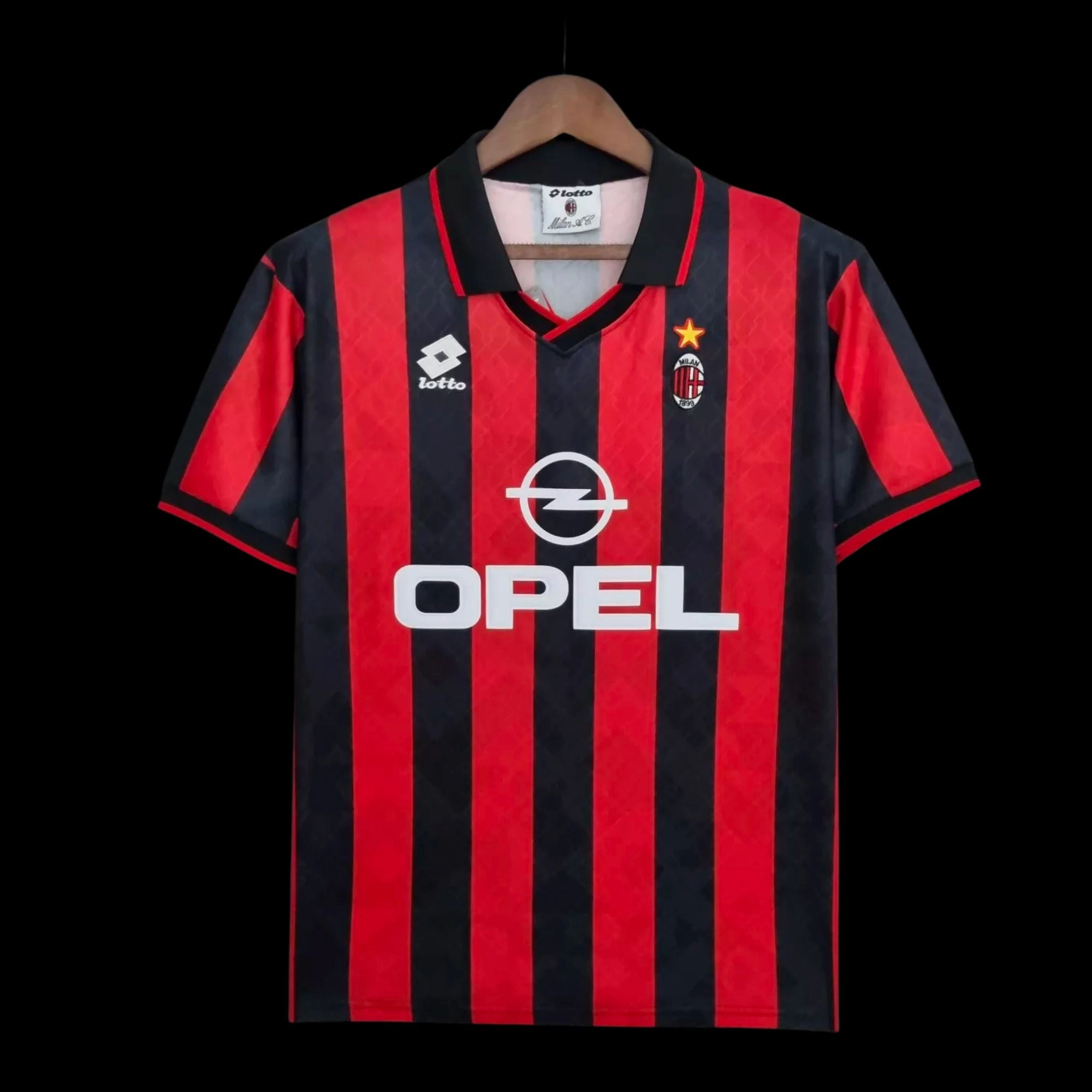 Abrasion Resistant Finish 1995/96 AC Milan Baggio Jersey