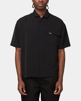 Carr?? Exceptional Pocket Oversized Shirt Black Summer Vibes Practical Choice