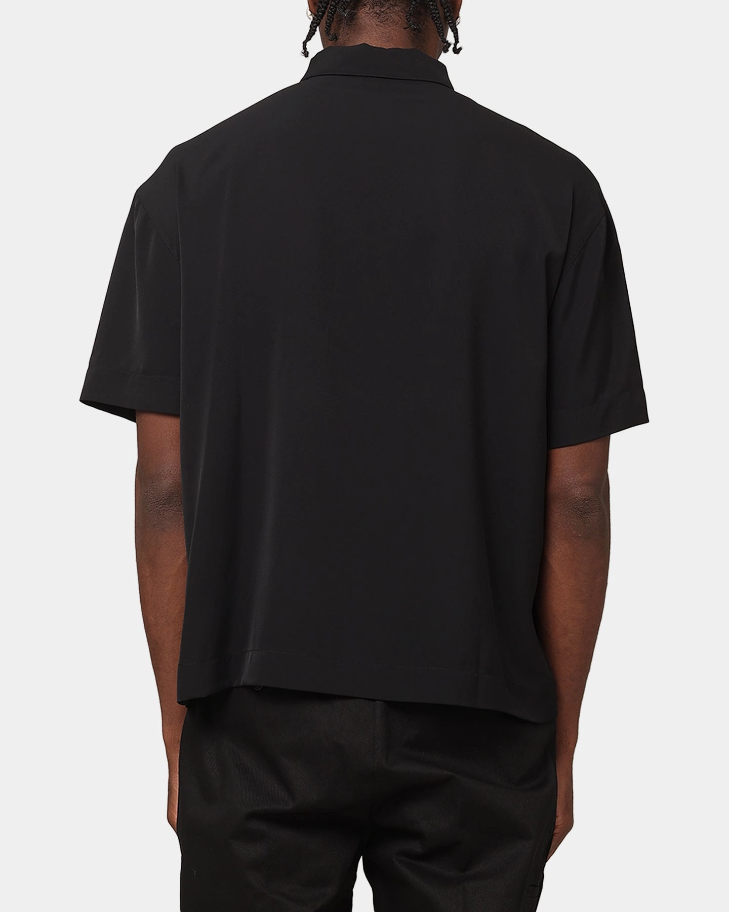 Bold Statement Flexible Movement Carr?? Exceptional Pocket Oversized Shirt Black