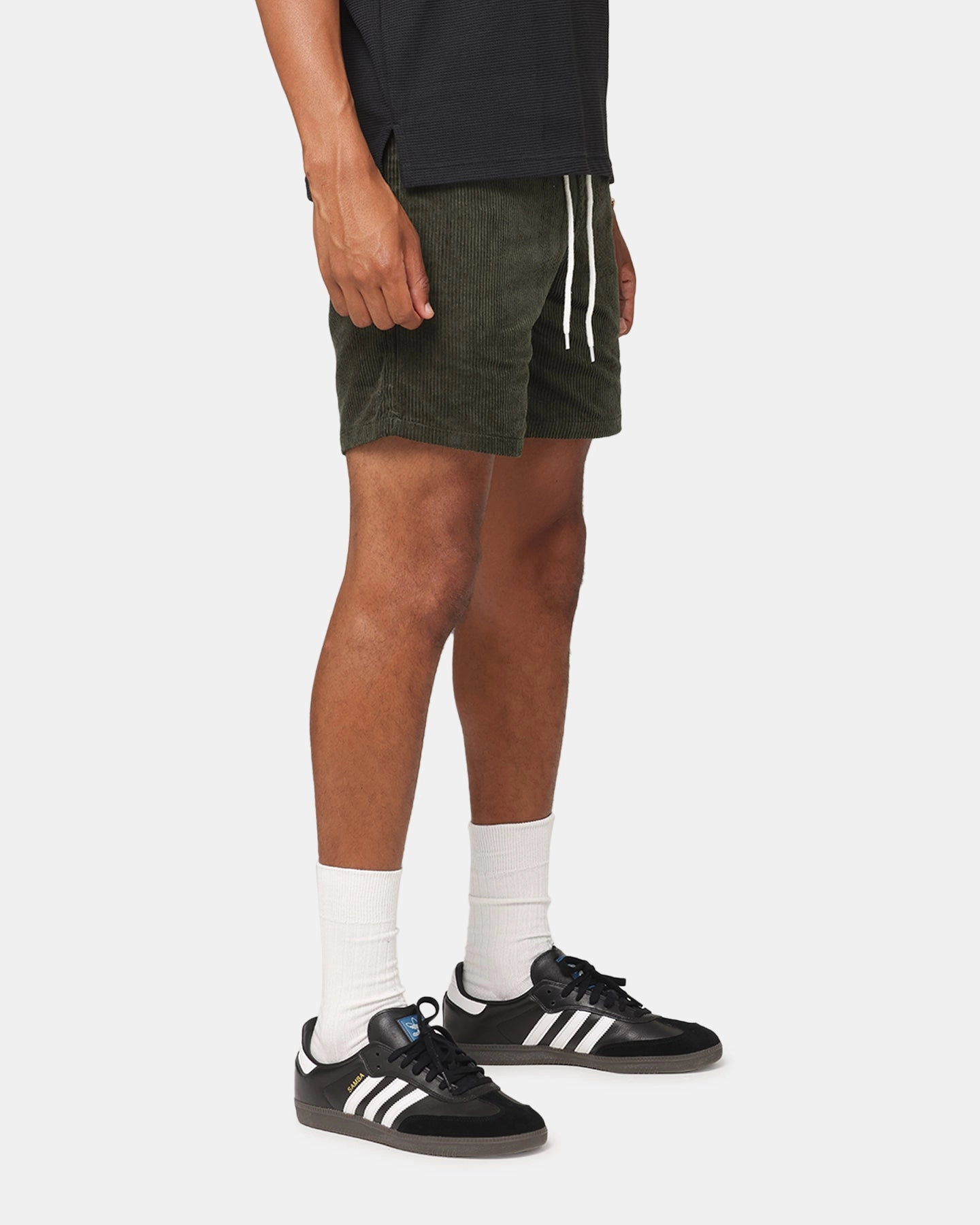 XXIII Riven Corduroy Shorts Dark Green Gloves