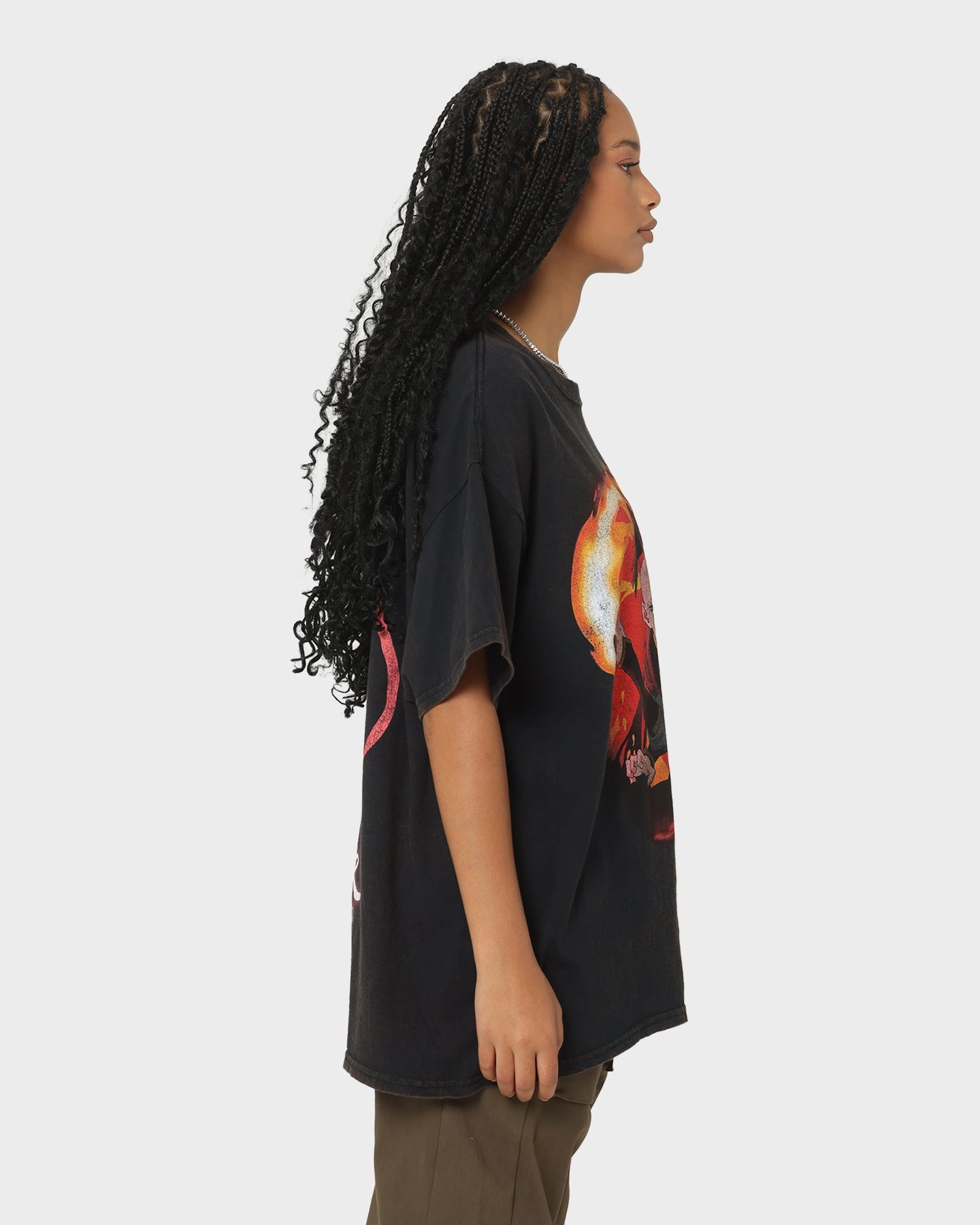 Goat Crew x Avatar: The Last Airbender Fire Elements Vintage T-Shirt Black Wash FadeResistant Coating ColorfastFabricTech