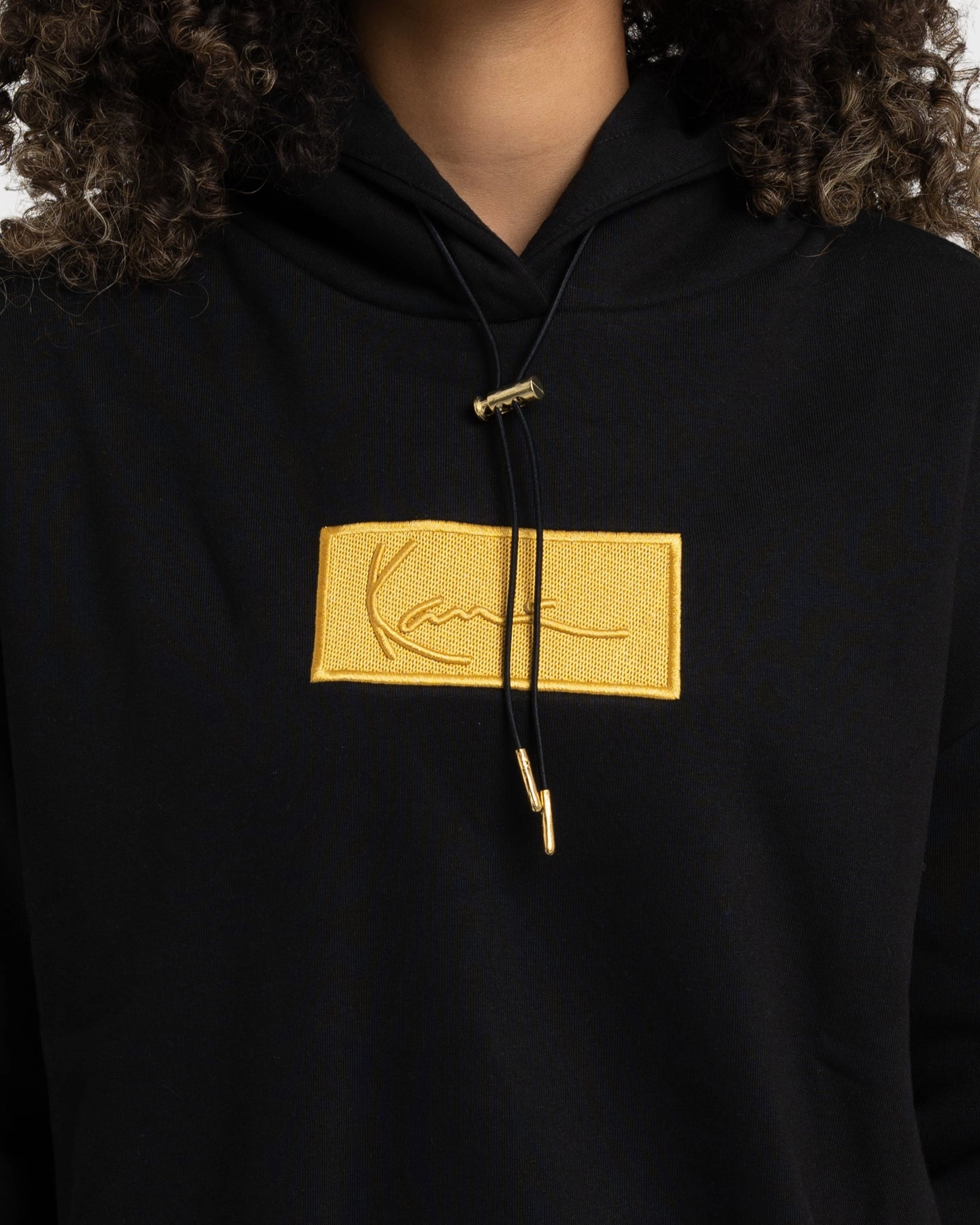 Stylish Design bus ride Karl Kani Women's Small Signature Box Hoodie Black