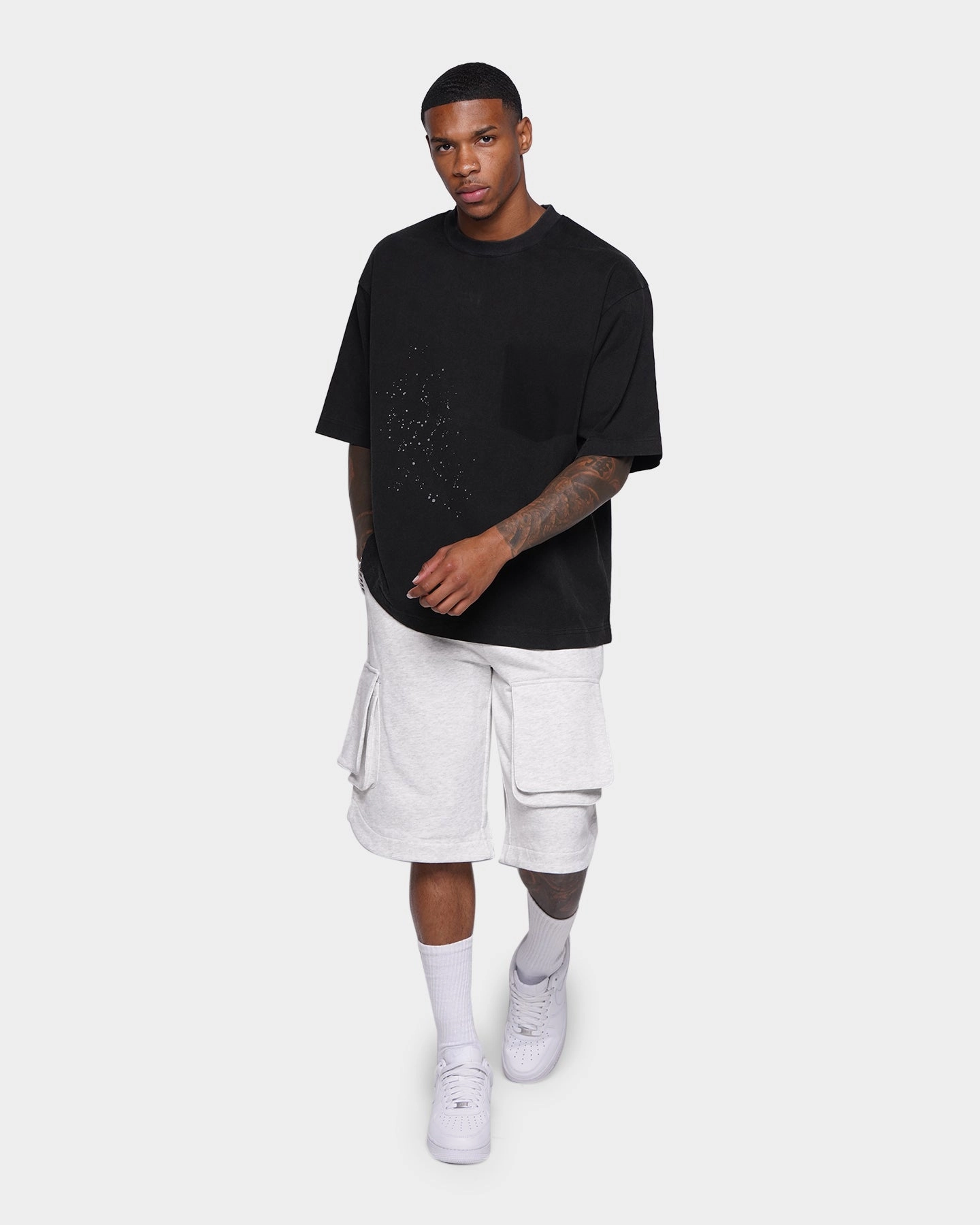 XXIII Berg Track Pant Cargo Shorts Grey Reflective accents Sporty Casual