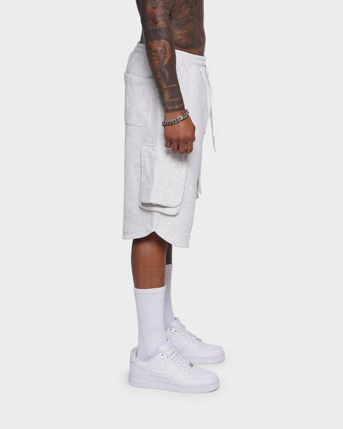 XXIII Berg Track Pant Cargo Shorts Grey Light Reflective Trim