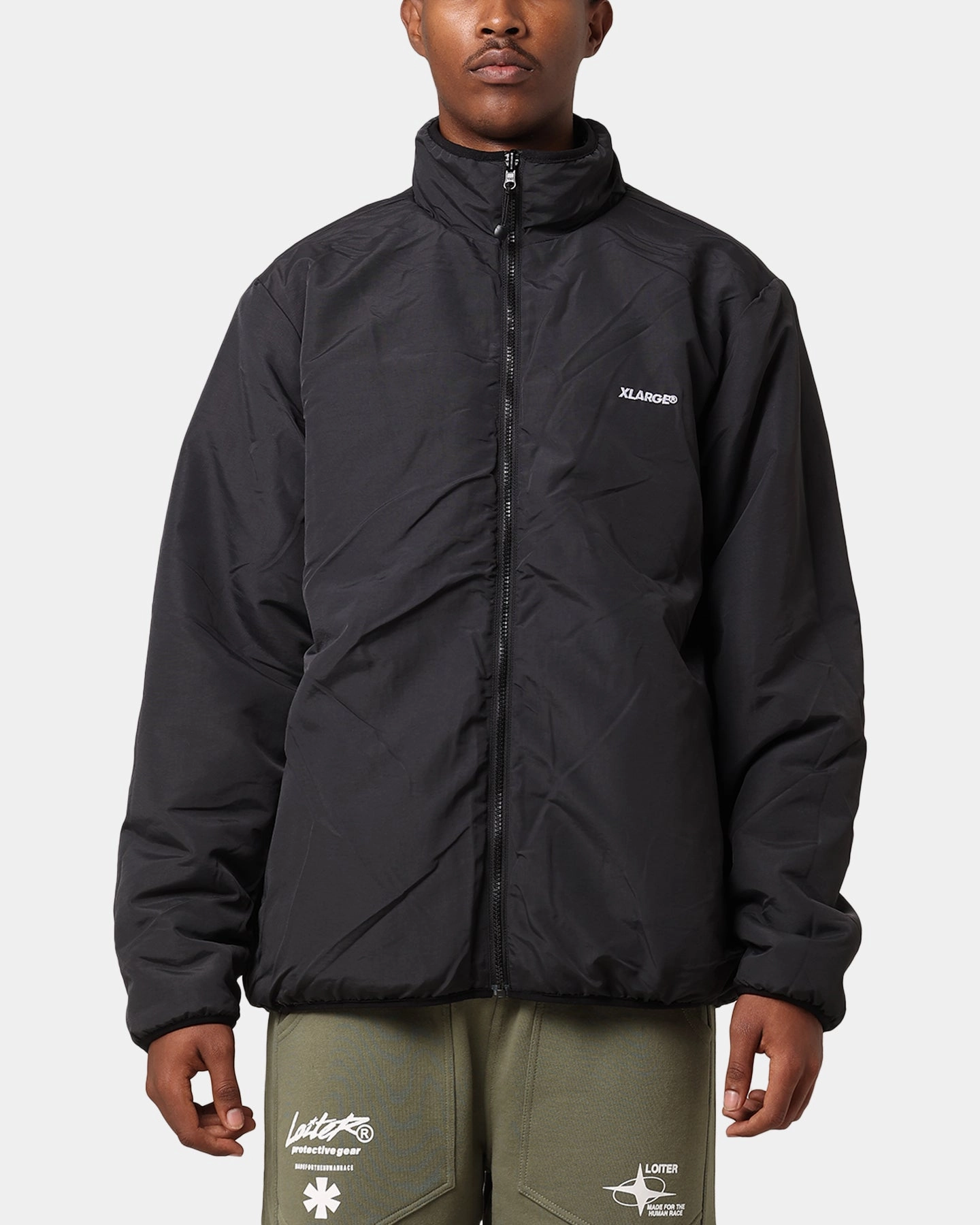 X-Large Reversible Sherpa Jacket Black/Camo actors
