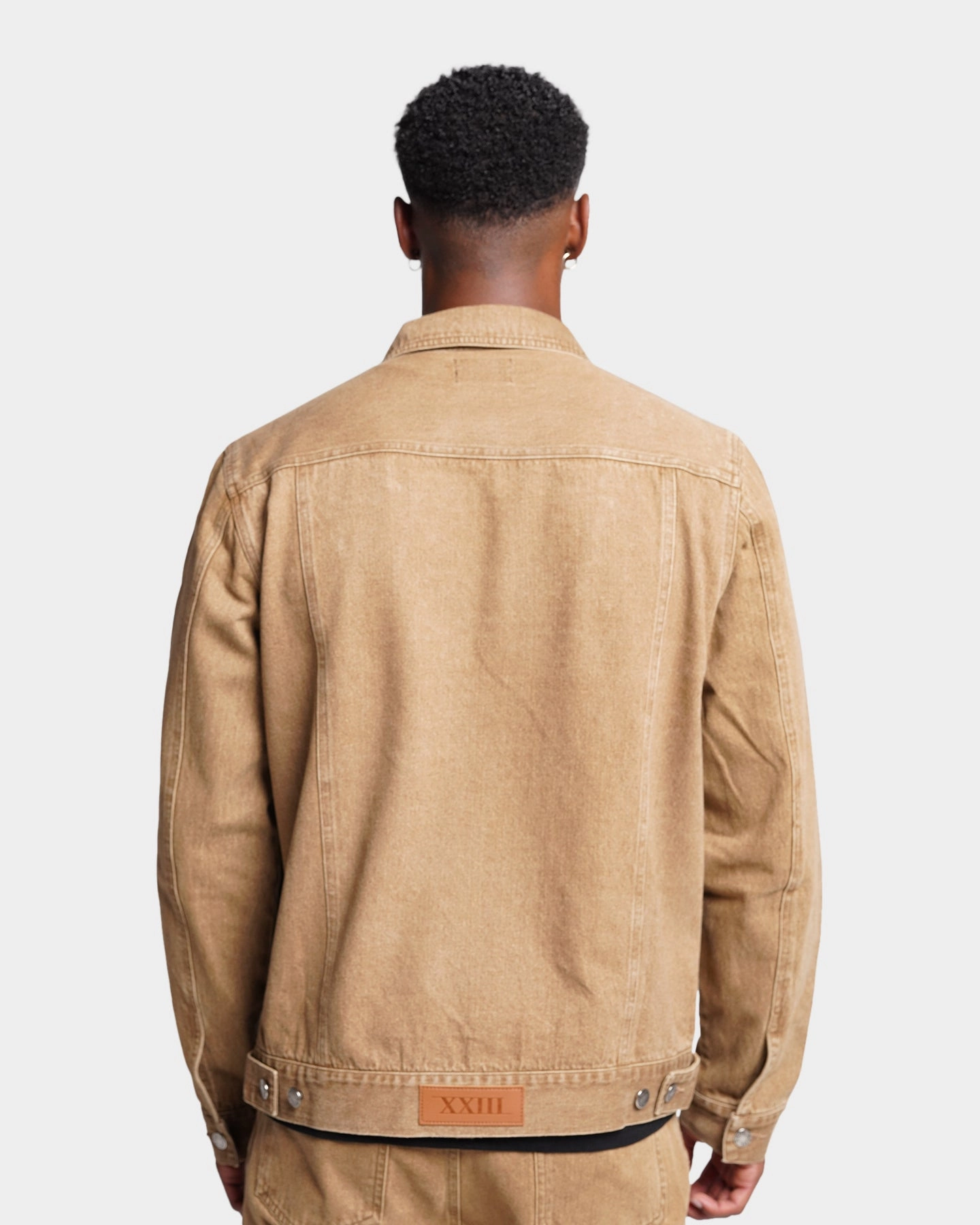XXIII Gabriel Washed Denim Jacket Washed Brown Active Layer Spark