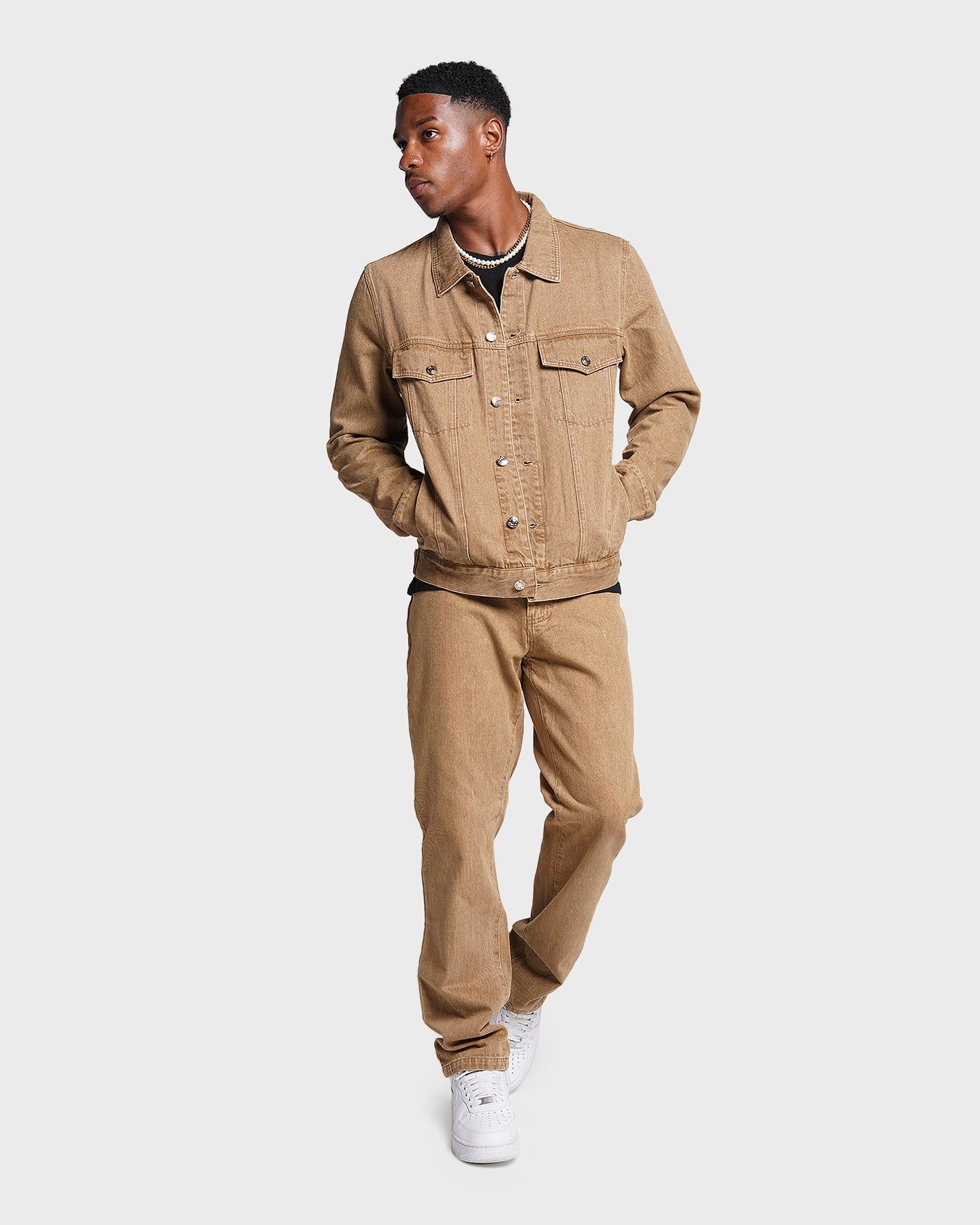 Quilted Inner Layer XXIII Gabriel Washed Denim Jacket Washed Brown