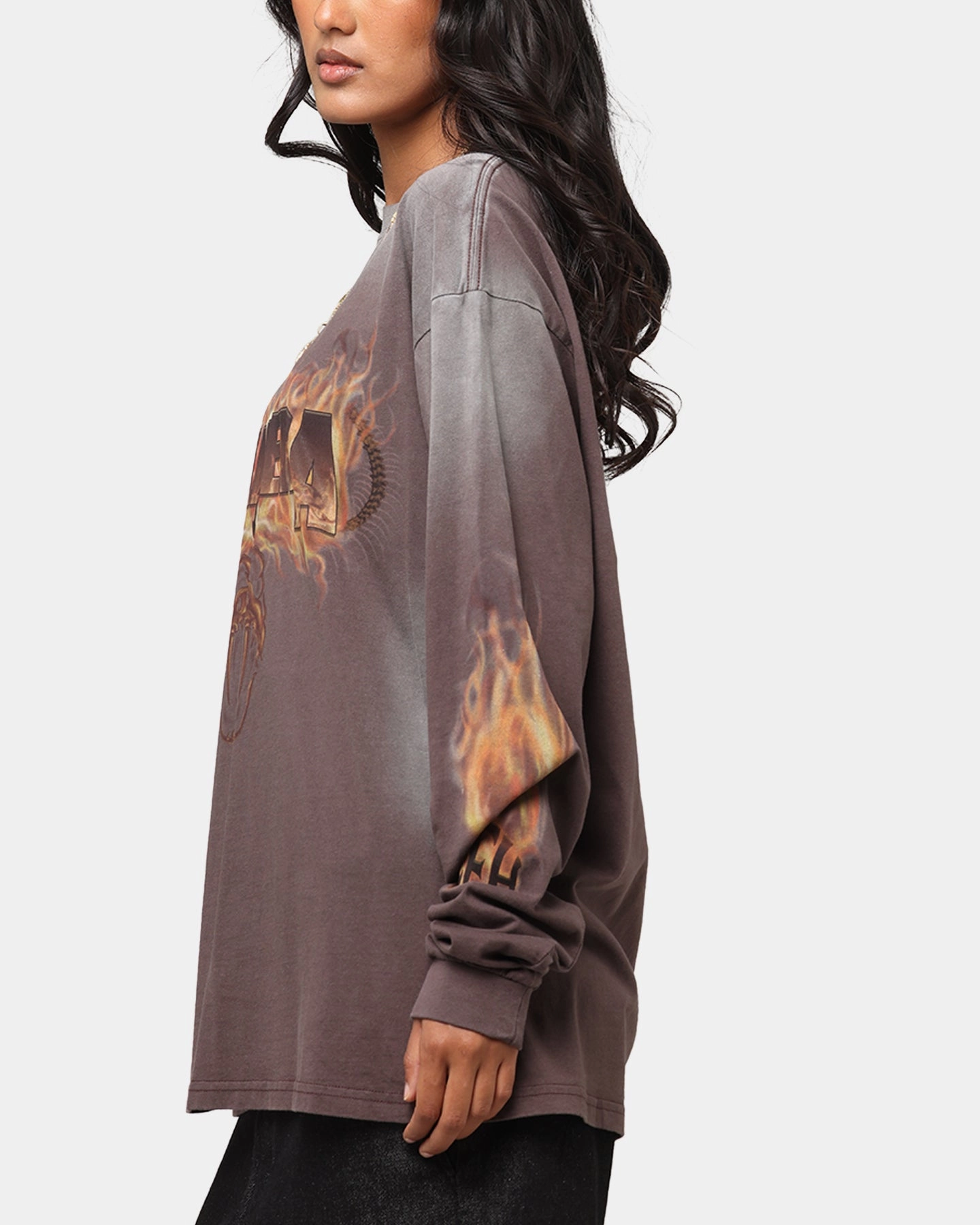 Relax Comfort Style Light Layer Pantera Pantera Vintage Long Sleeve T-Shirt Dark Brown